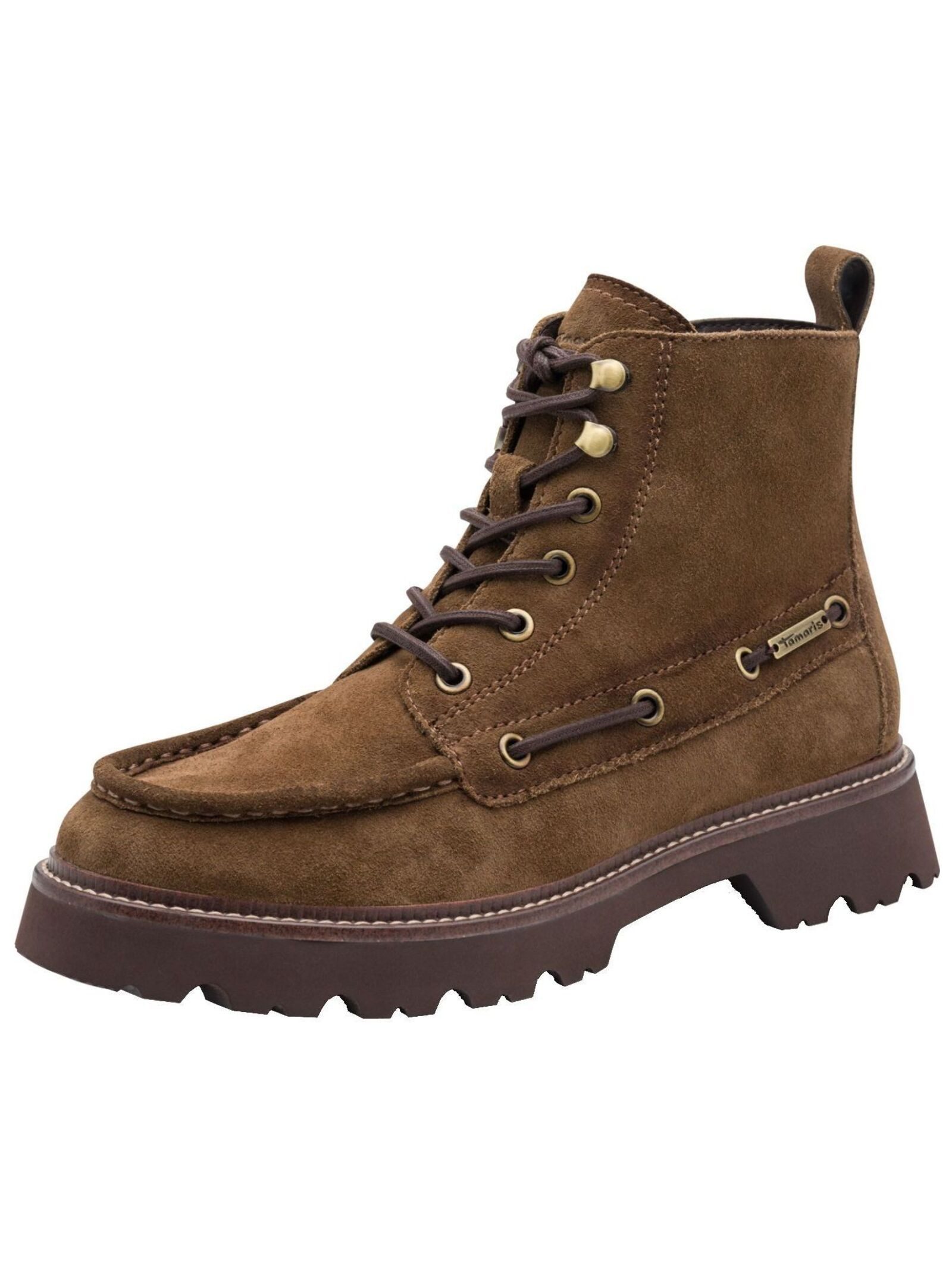 Tamaris Stiefelette Veloursleder . Schnürstiefelette