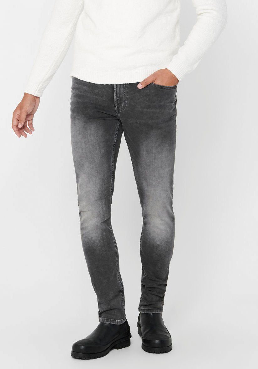 ONLY & LOOM SONS SLIM Slim-fit-Jeans grey