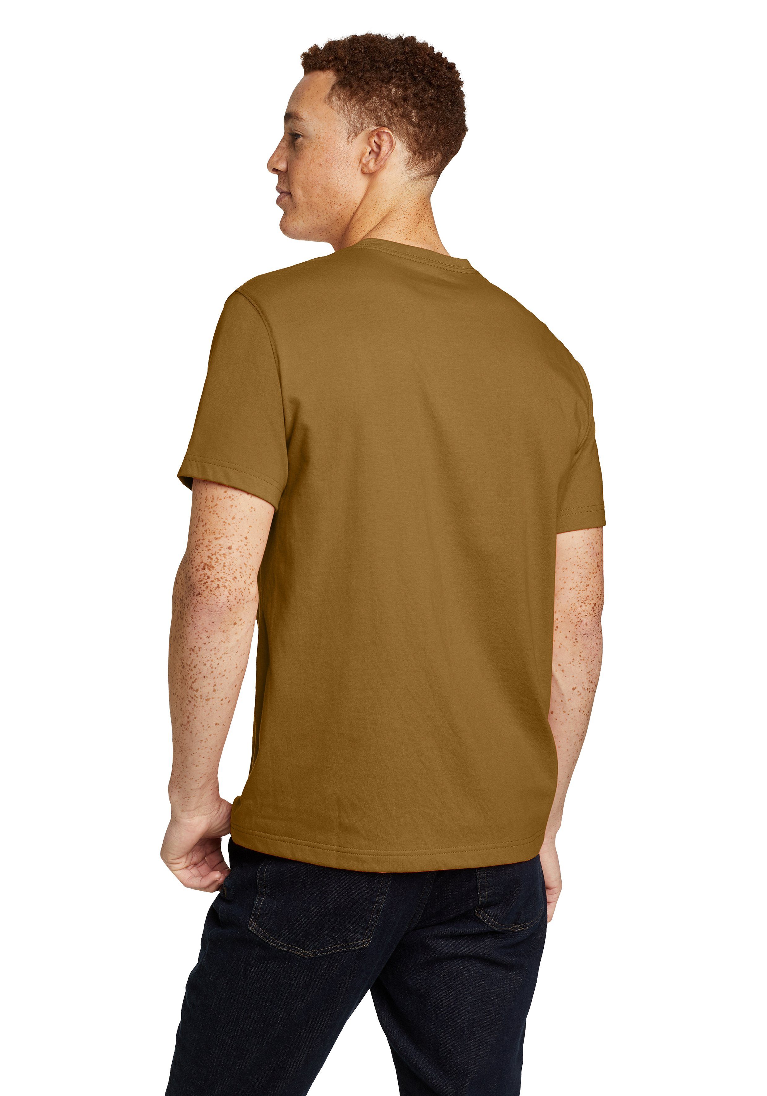 Eddie Bauer V-Ausschnitt antik Pro T-Shirt Bronze Legend - Baumwolle 100% Wash Shirt