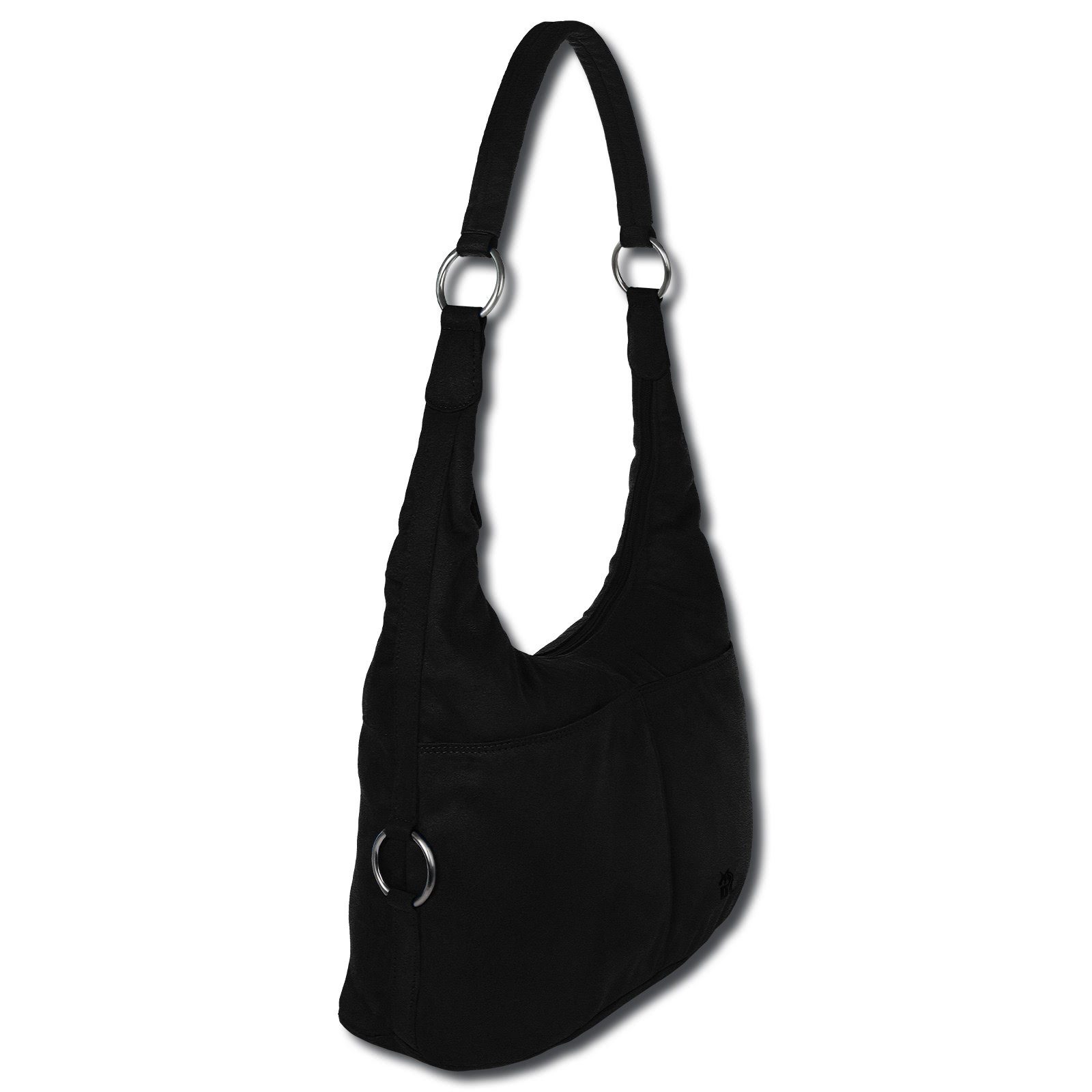 Kunstleder, DrachenLeder (Beuteltasche), Damen ca. Beuteltasche 18cm Damen OTS100X Beuteltasche Beuteltasche ca. x Tasche 37cm DrachenLeder schwarz,