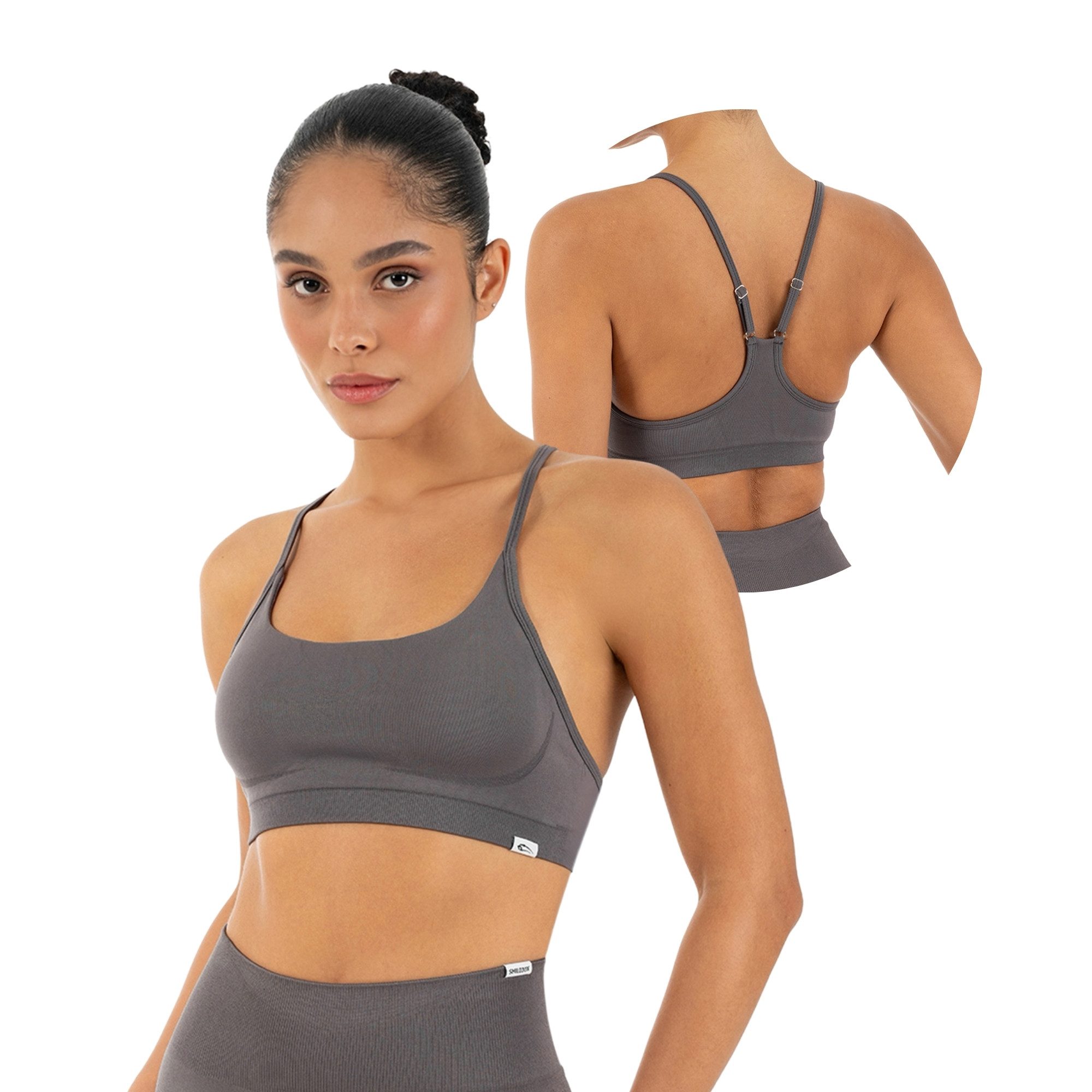 Smilodox Sport-BH Timea, Bustier Damen, Shaped Fit, Fitness Bra, Gym & Freizeit Racerback, Rippbund, elastisch, weiches Material, Stretch