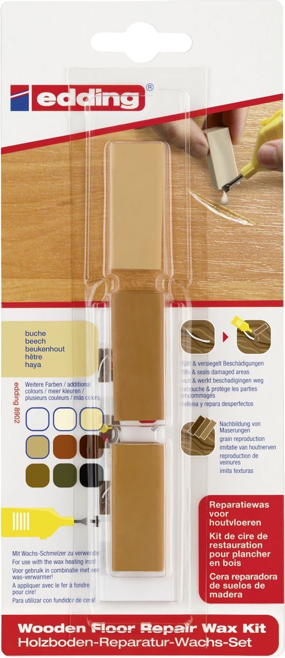 Boden-Reparaturset Edding Holzboden-Reparaturwachs-Set 8902 buche