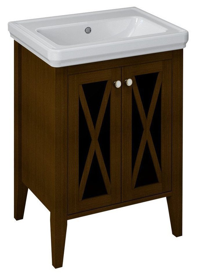 Sapho Waschbeckenunterschrank CROSS Unterschrank 55x81x43cm, Buche Sapho-CR360