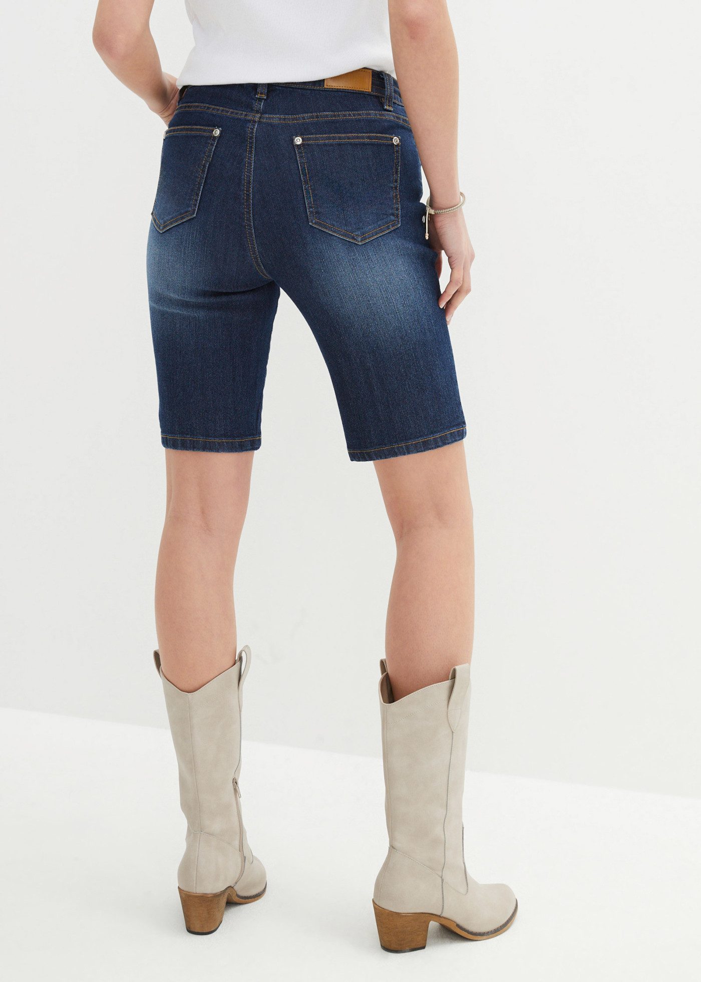 bonprix Bermudas schmale Passform, elastisches Material, mit Bindeband