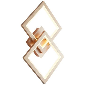Brilliant Deckenleuchte Gwyn, 3000K, Lampe, Gwyn LED Wand- und Deckenleuchte alu/gold, Metall/Kunststoff, 1