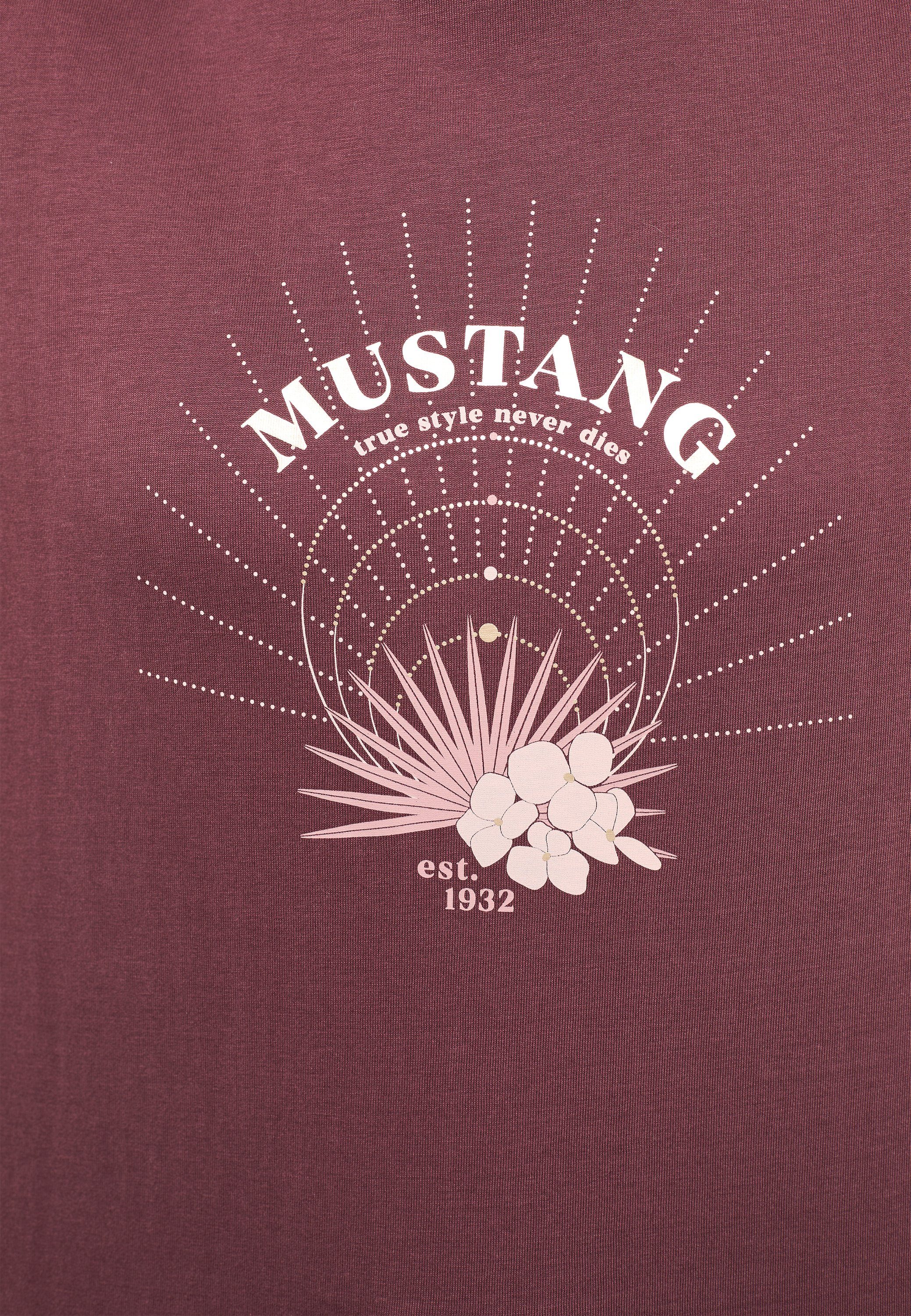 Foil weinrot T-Shirt T-Shirt Style Alina C MUSTANG Mustang