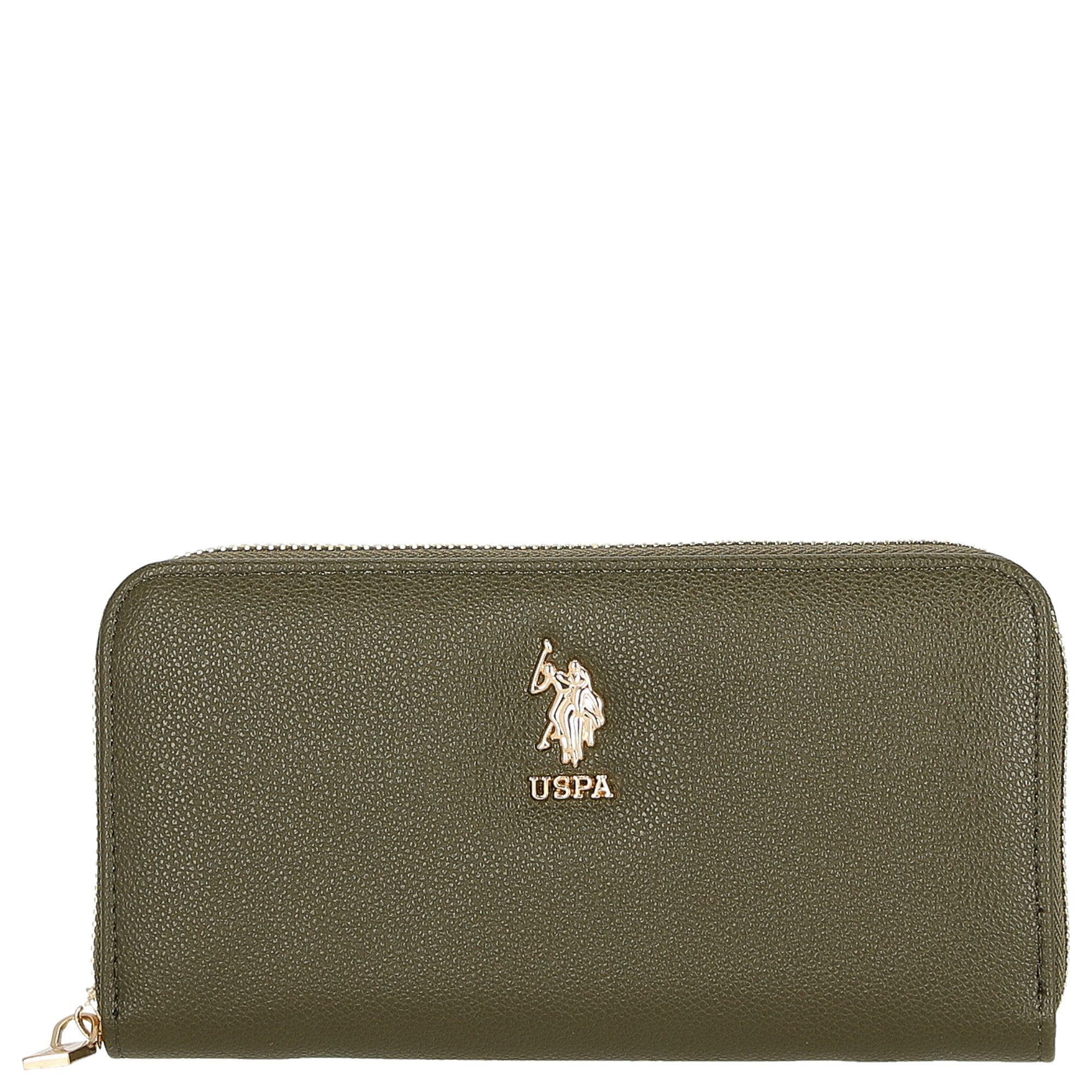 U.S. Polo Assn Geldbörse New Jones - Damengeldbörse 8cc 19 cm (1-tlg) dark green