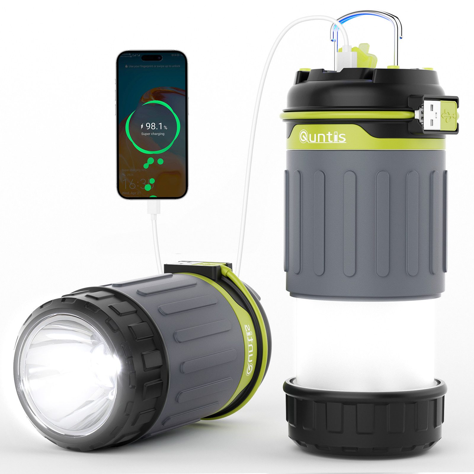 LED Taschenlampe Campinglampe, Faltbare Camping Laterne, Tragbare Taschenlampe, IPX4