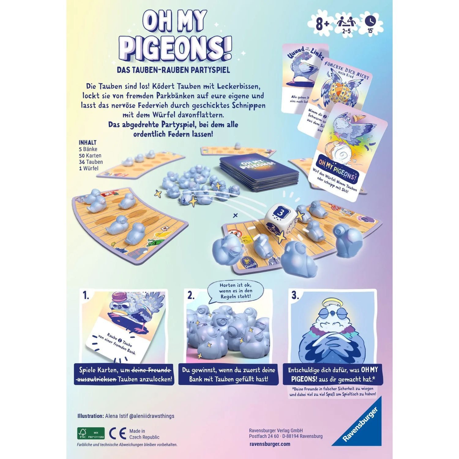 Ravensburger Spiel Oh my Pigeons! - Spiele für Erwachsene ab 8 Jahre