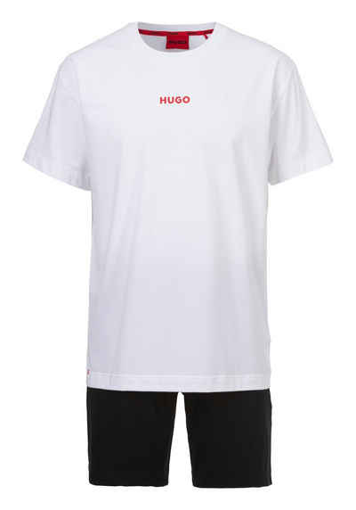 HUGO Pyjama Linked Short Set (Set, 2 tlg., 2er) mit HUGO Aufdruck