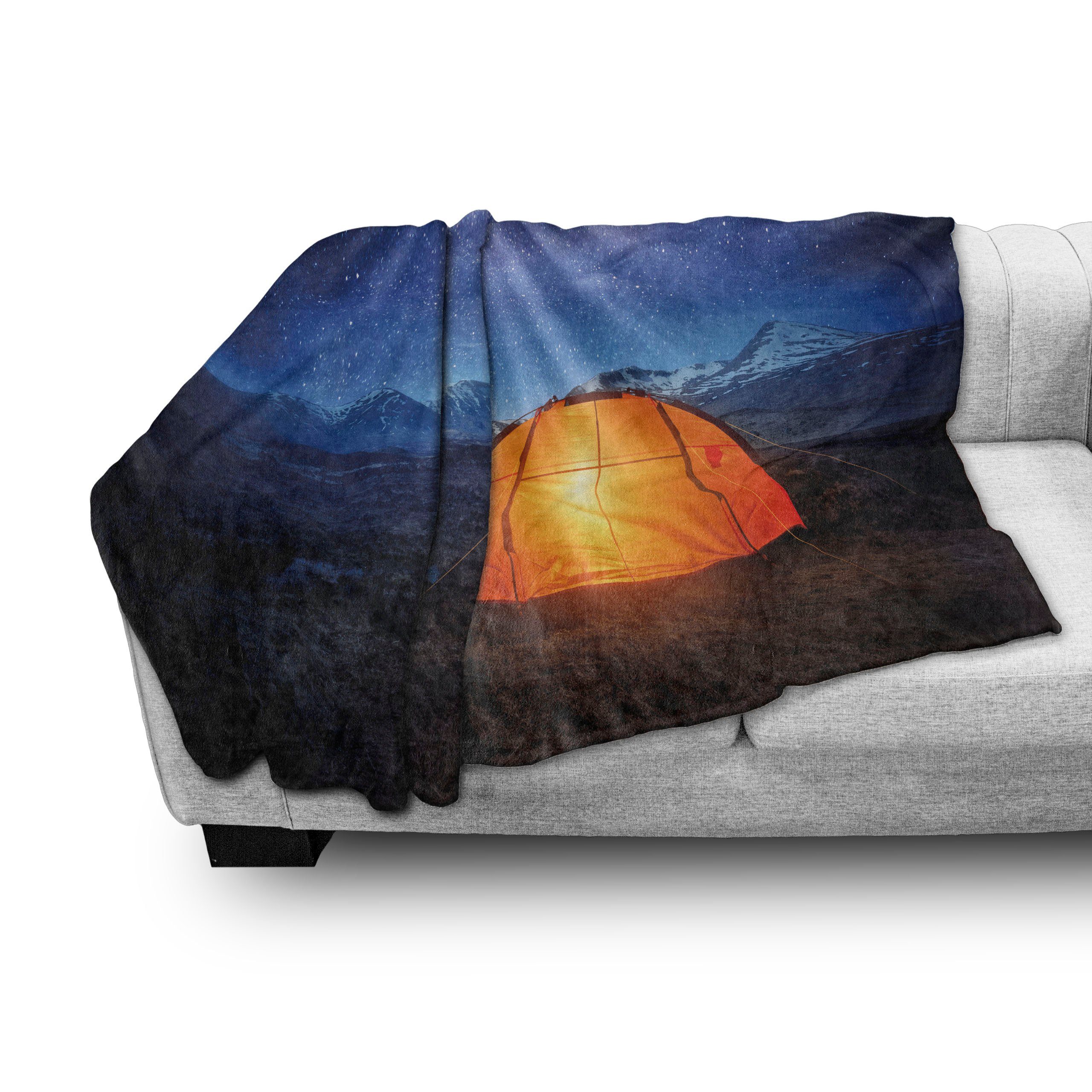 Plüsch Außenbereich, Gemütlicher Camp Wohndecke für den Zelt Abakuhaus, Nacht und Reise Innen- Urlaub