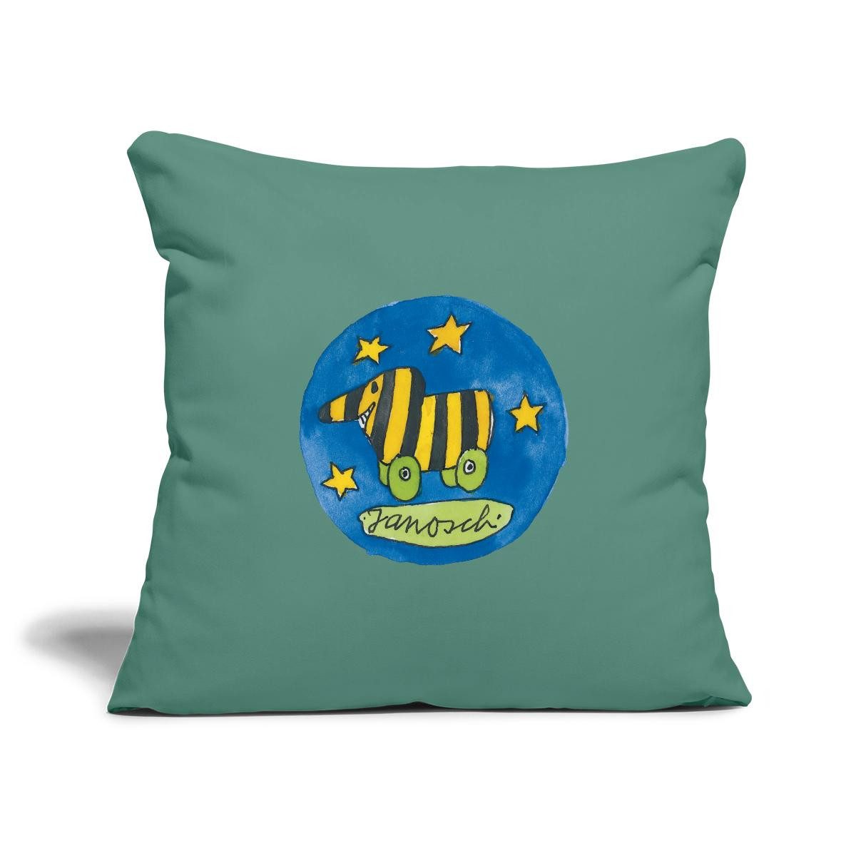 Spreadshirt Kissenbezug Janosch Tigerente Logo Sterne Kissenbezug 45x45 cm