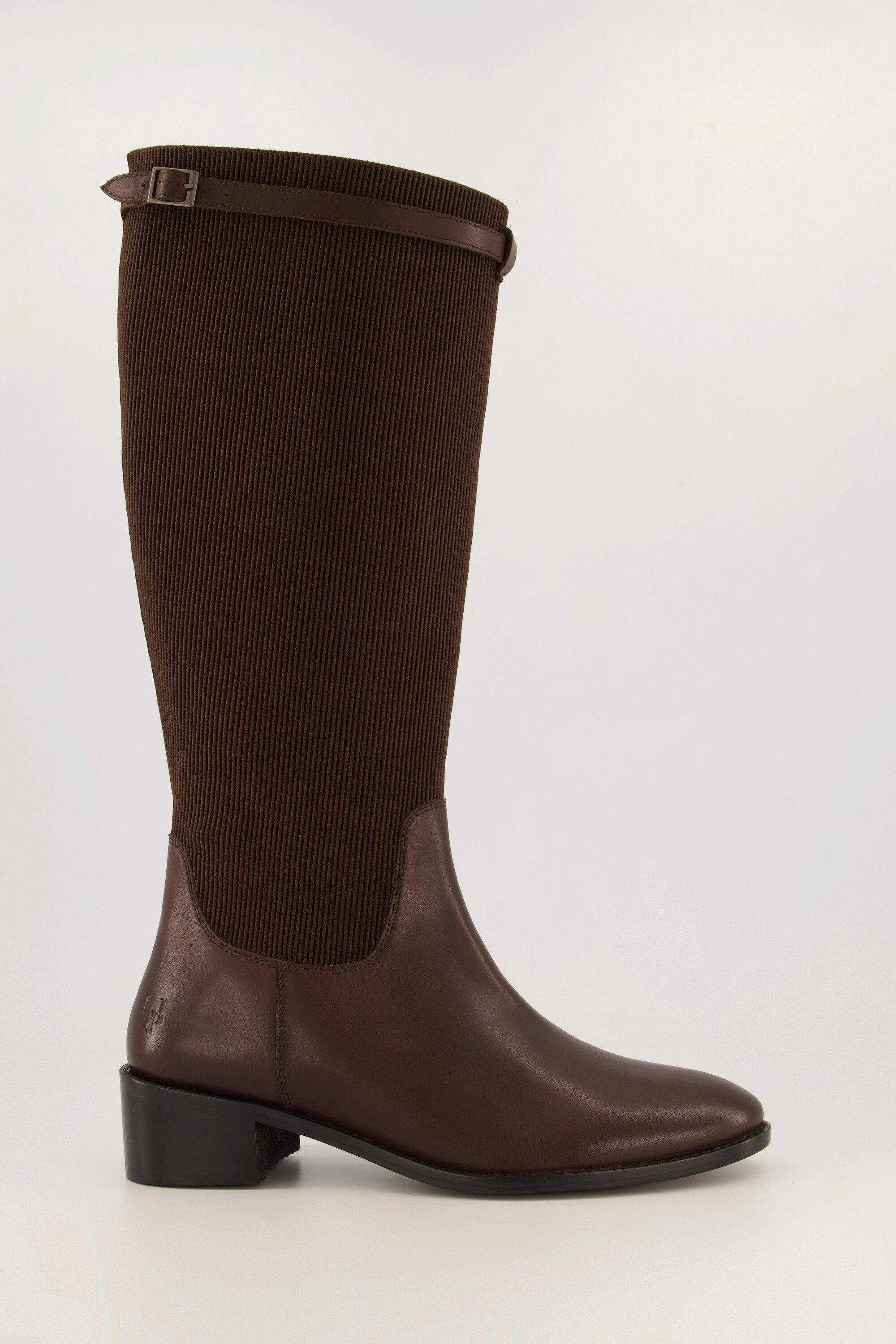 Ulla Popken Lederstiefel XL-Stretch-Schaft Reißverschluss Stiefel günstig online kaufen