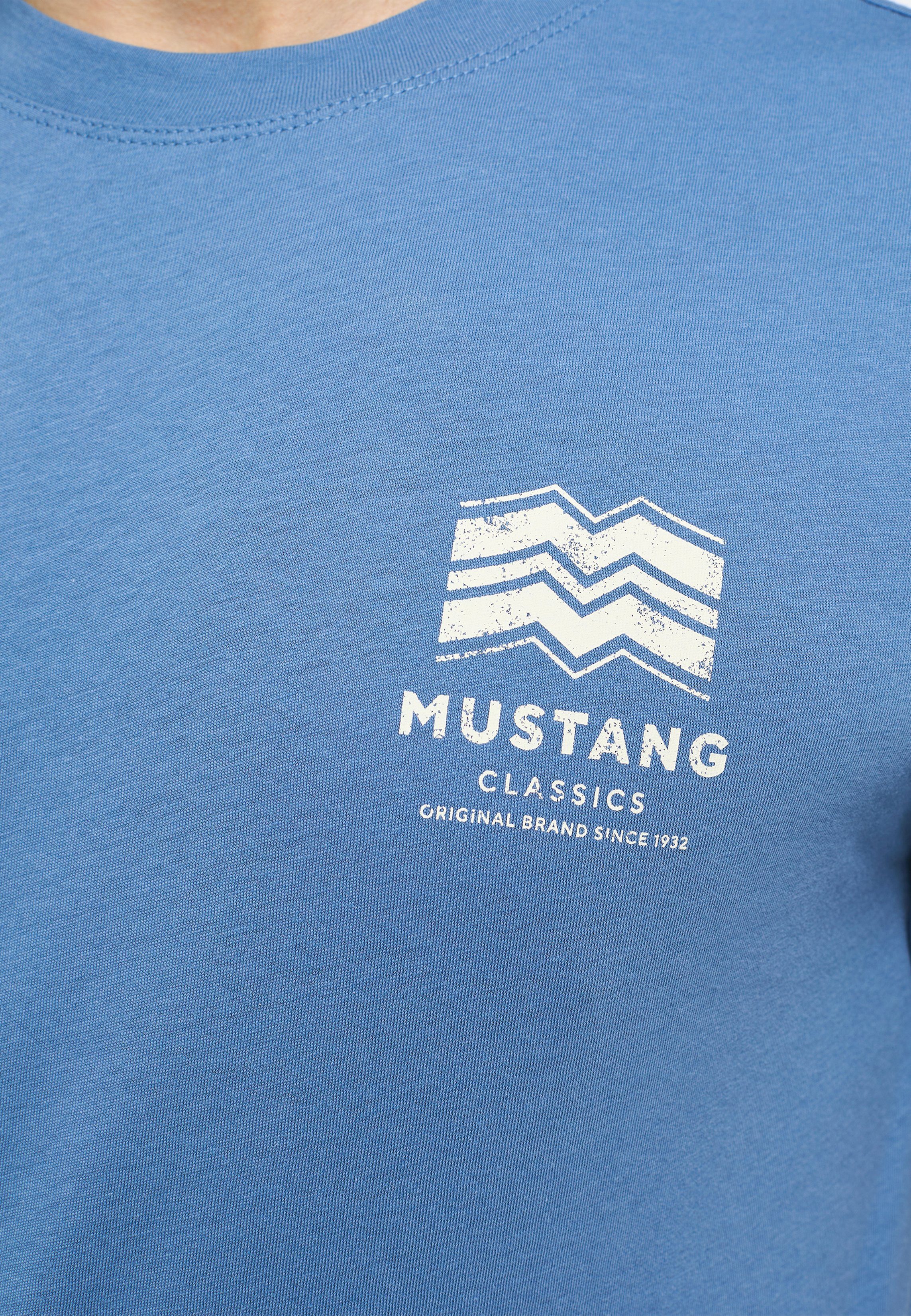 hellblau Mustang T-Shirt Kurzarmshirt MUSTANG
