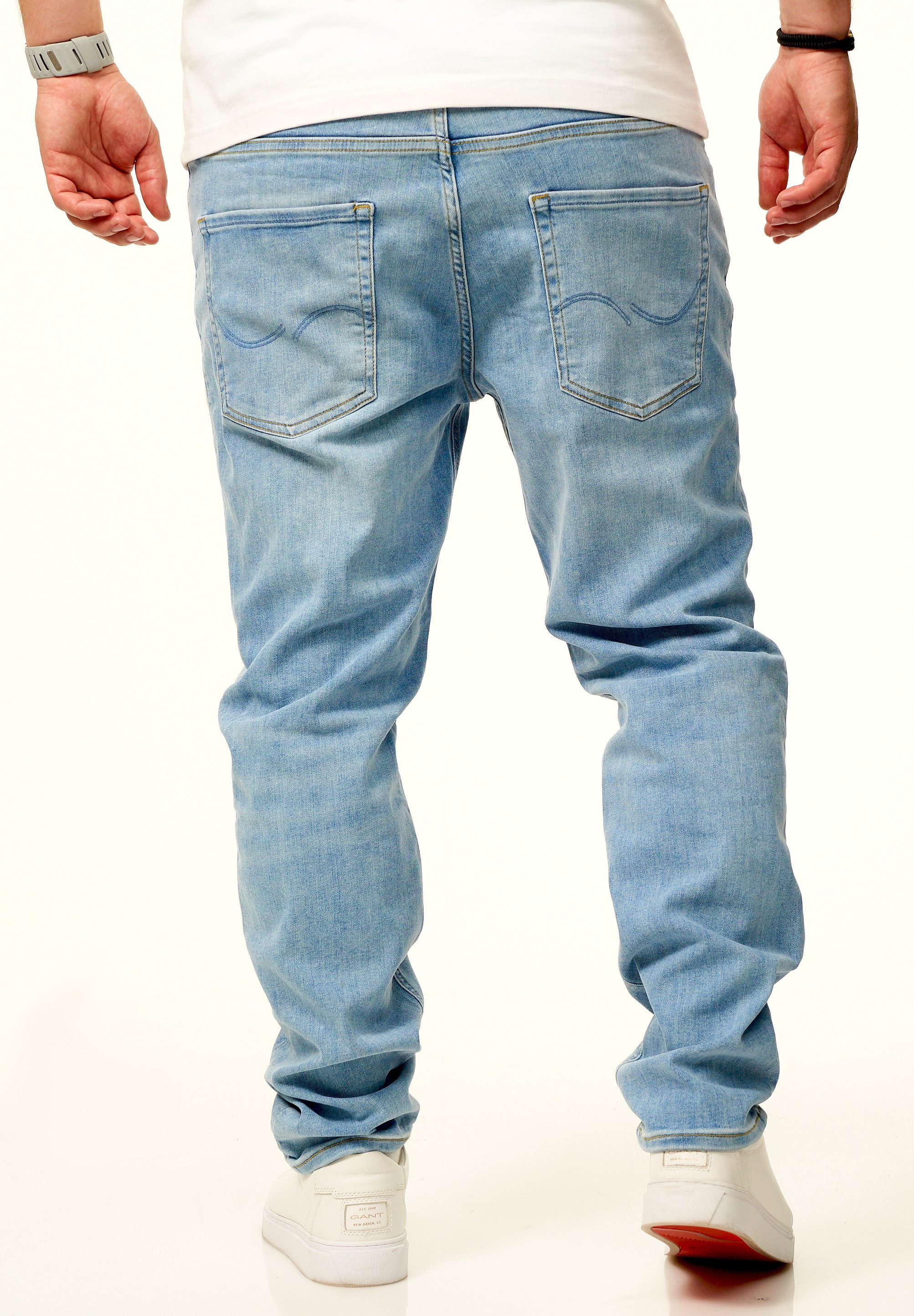 Jack & Jones Regular-fit-Jeans CLARK ARIS Original Denim Hose mit Stretch Herren Jeans mit Regular Fit Passform – Bild 5 von 5