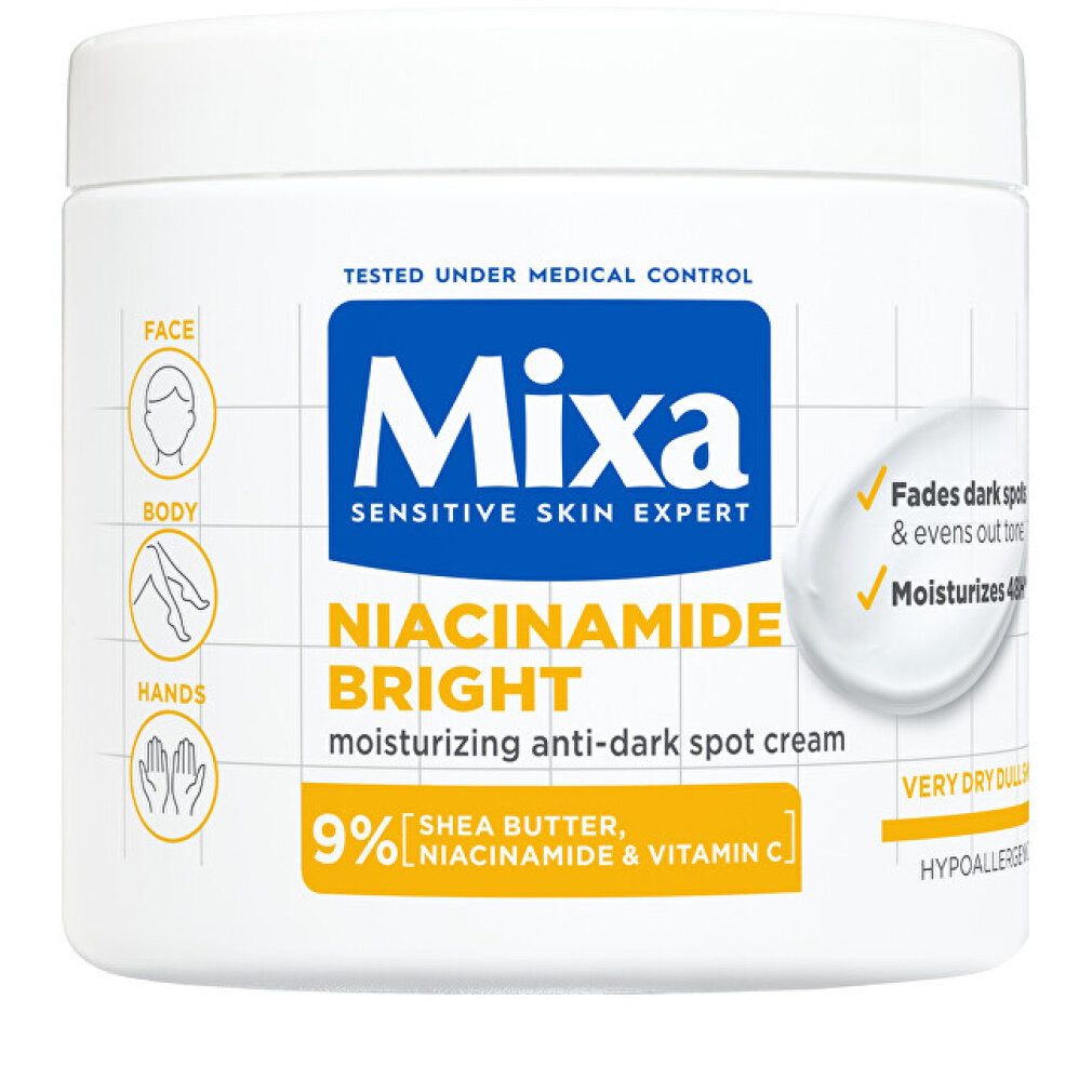 Mixa Körperpflegemittel Feuchtigkeitscreme gegen dunkle Flecken Niacinamide Bright 400ml