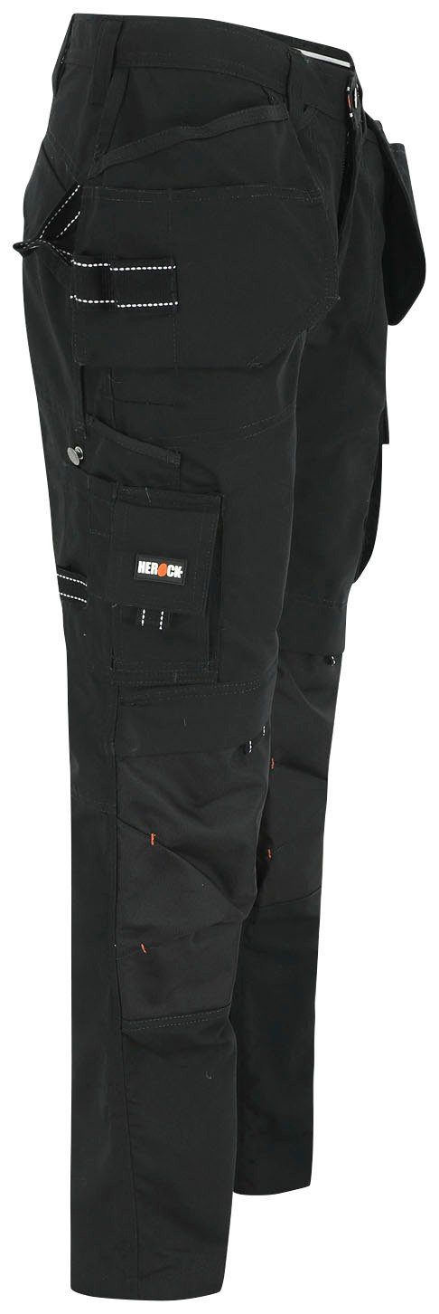 Dagan Hose Taschen 11 Herock Nageltaschen) robust, schwarz Arbeitshose Wasserabweisend, (inkl.