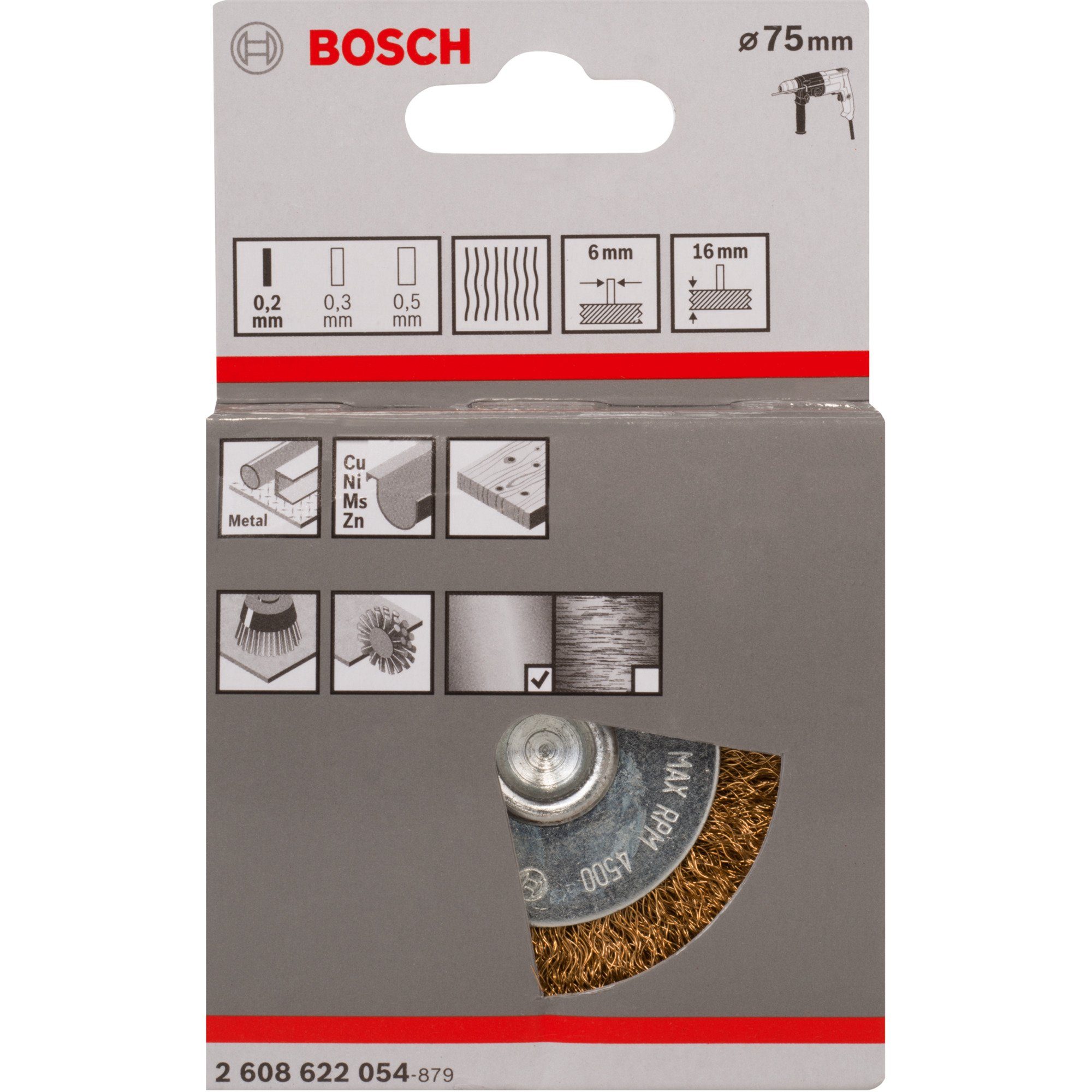 Ø Professional BOSCH 75mm Schleifscheibe Scheibenbürste, Bosch
