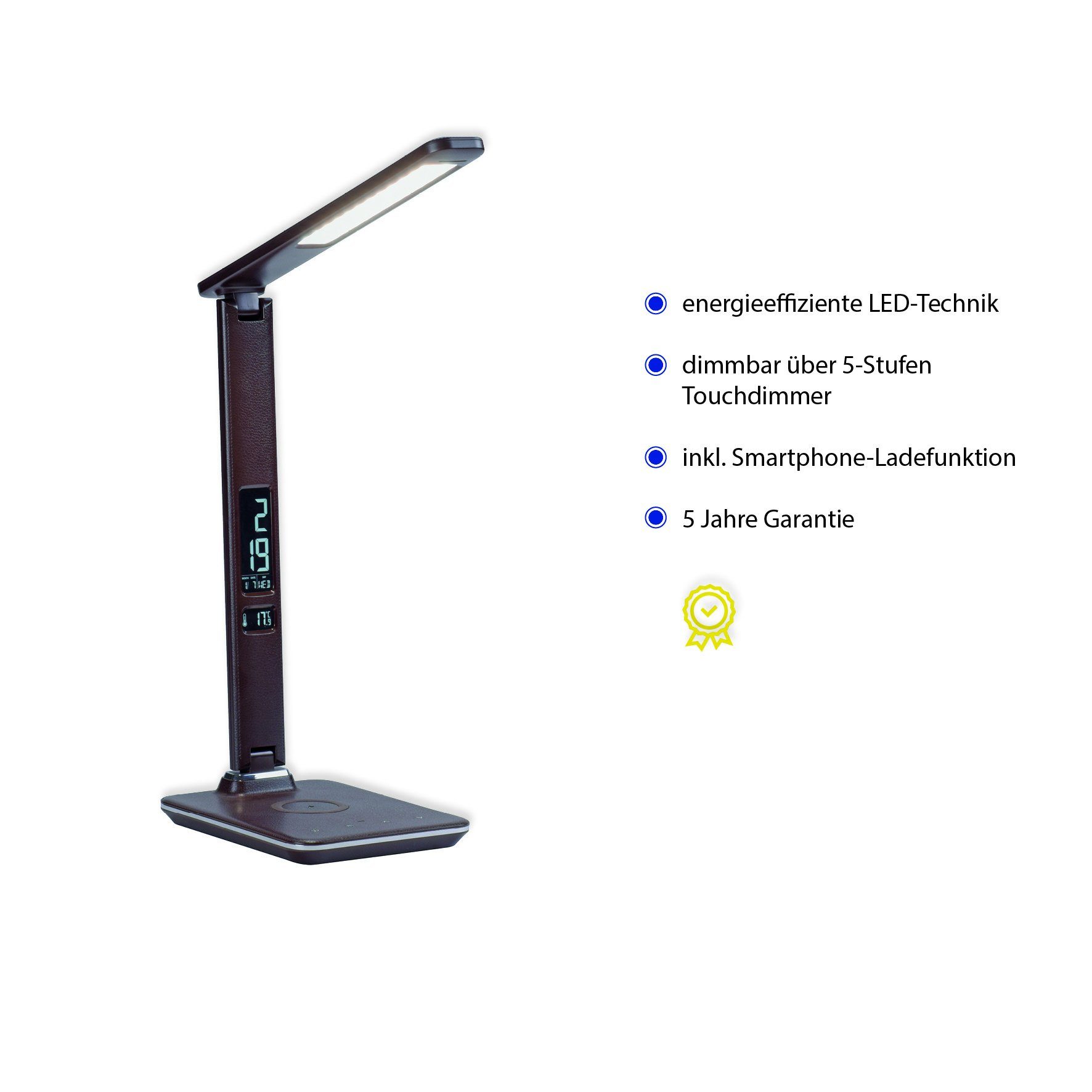 Paul Neuhaus LED Nachttischlampe ADRIANO, Dimmfunktion, LED fest integriert, warmweiß - kaltweiß, LED