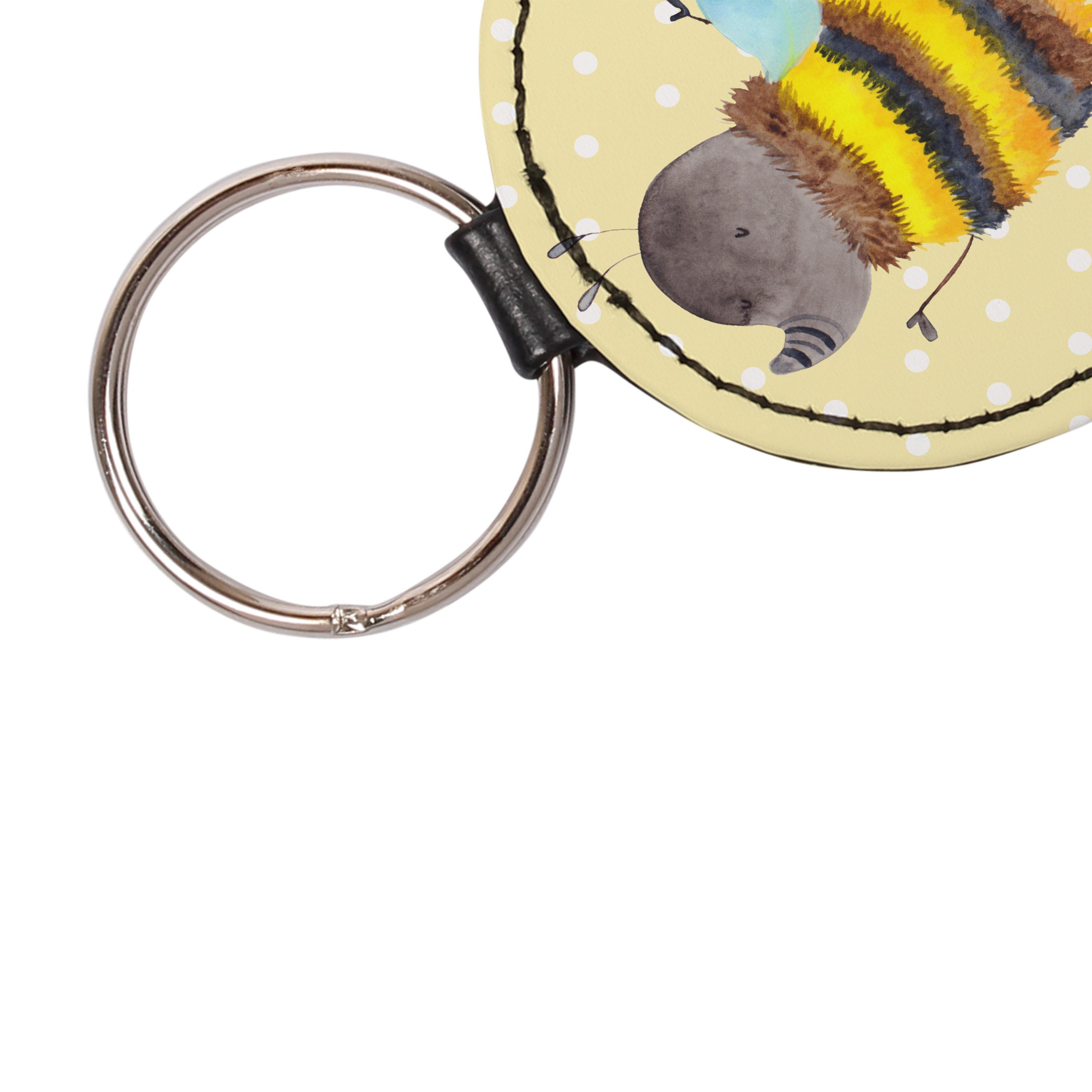 Gelb & Geschenk, flauschig Taschenanhän Panda Hummel Mr. - Schlüsselanhänger - Schutzengel, Pastell Mrs. (1-tlg)