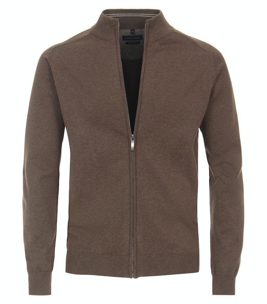 CASAMODA Strickjacke 004450 Pima-Baumwolle Stehkragen Normale Passform