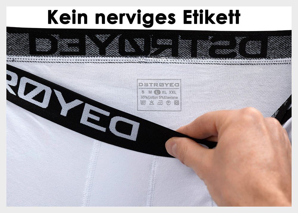 DSTROYED Boxershorts Herren Männer Unterhosen Baumwolle Premium Qualität perfekte Passform (Spar-Pack, 12er Pack) S - 7XL – Bild 3 von 5