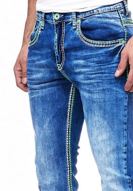 Rusty Neal Straight-Jeans LEVIN 2 mit angesagten Ziernähten