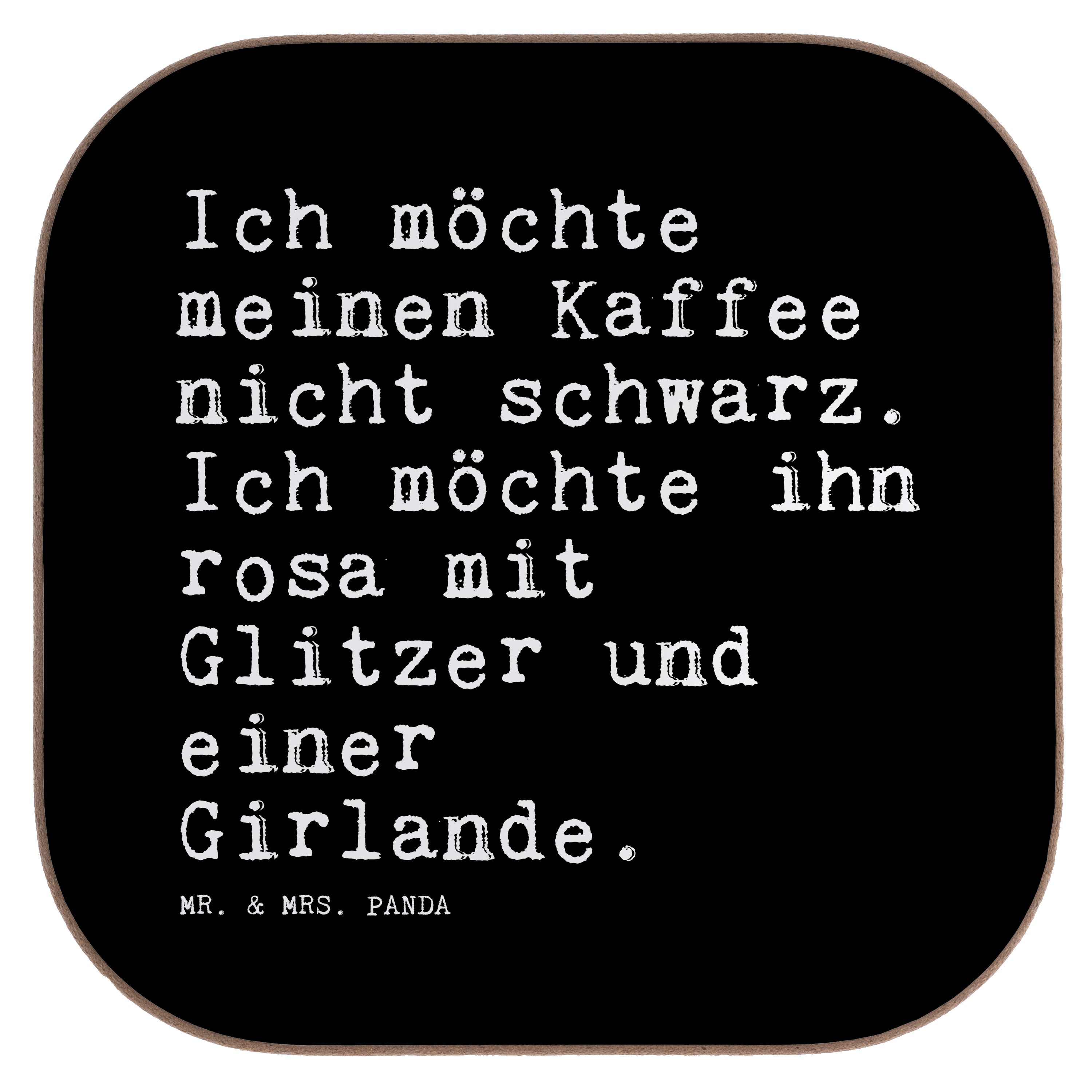 Mr. & Mrs. Panda Getränkeuntersetzer »Ich möchte meinen Kaffee
