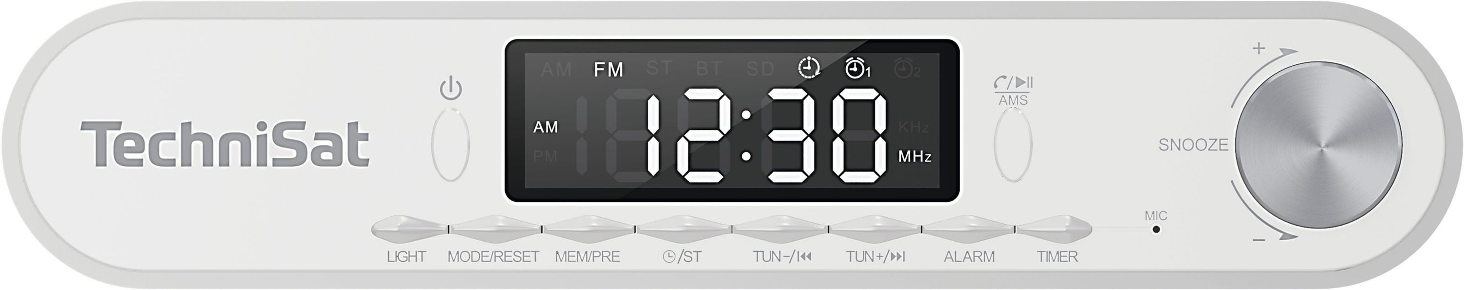 TechniSat VIOLA Küchenradio Küchen-Radio (FM-Tuner mit RDS, 5 W, Arbeitsleuchte, Timer, Bluetooth, Freisprechfunktion, Wecker)