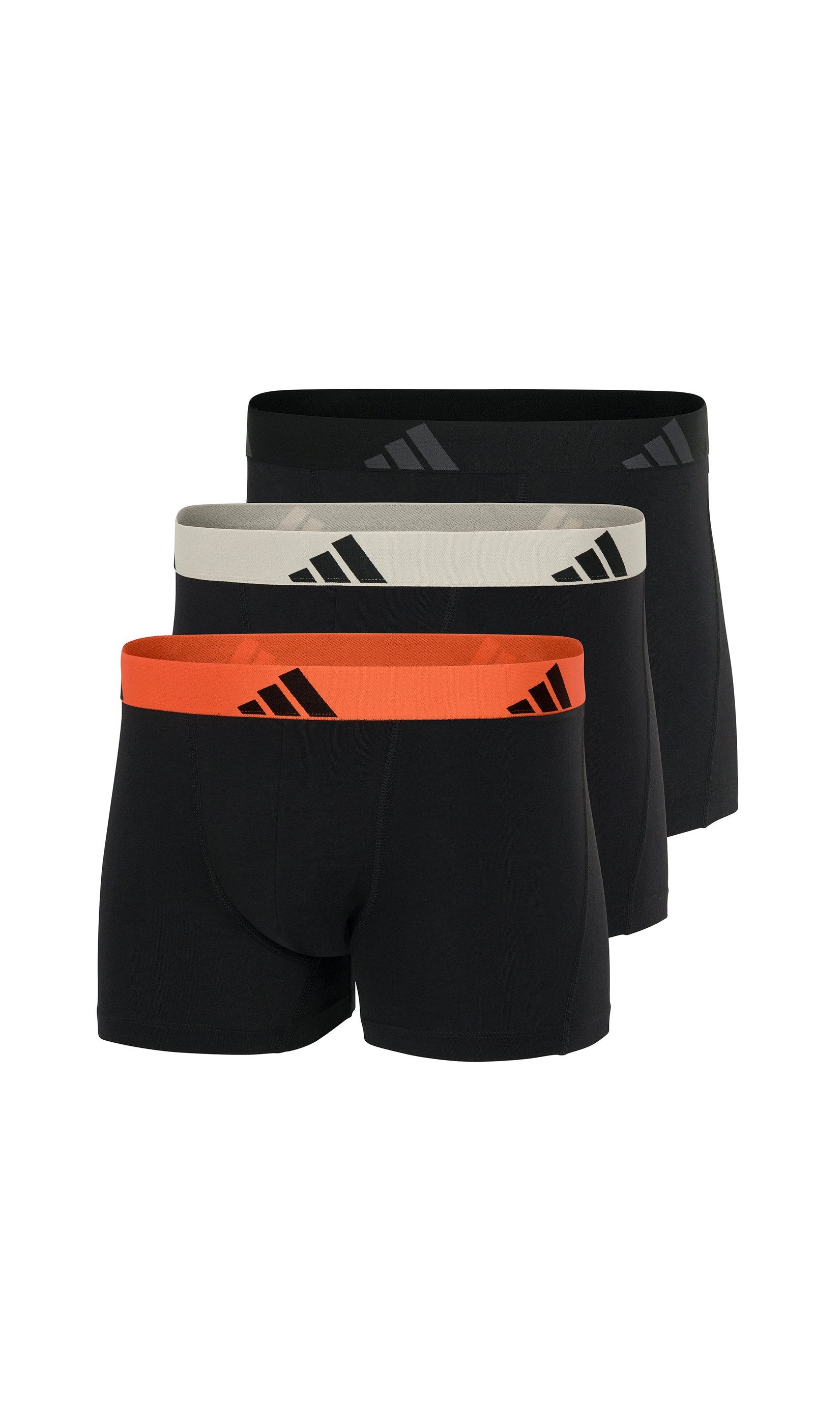 adidas Sportswear Trunk Active Flex Cotton (3er Pack) elastischer Logo-Bund, ohne Eingriff, Single Jersey-Qualität