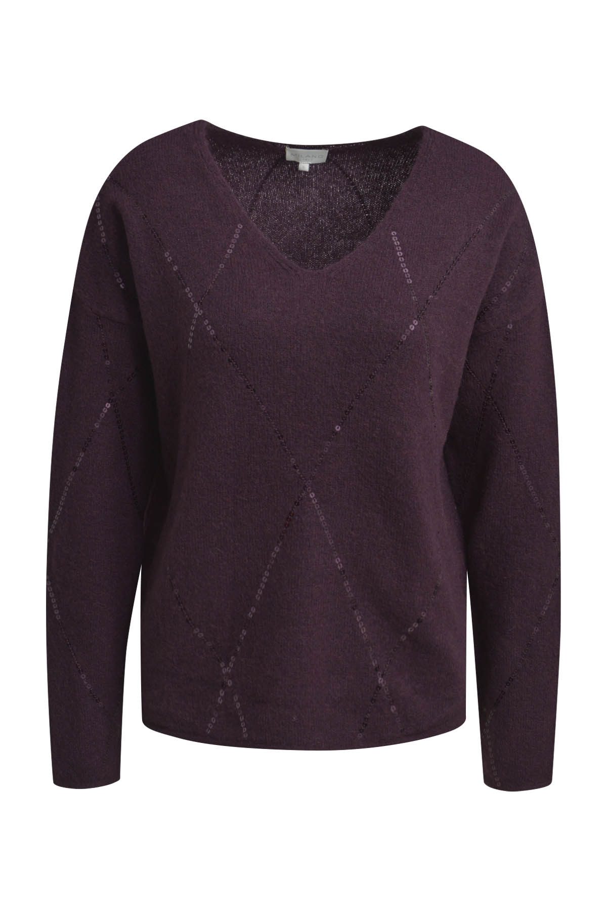 Milano Italy Strickpullover V-NECK PULLOVER WITH günstig online kaufen