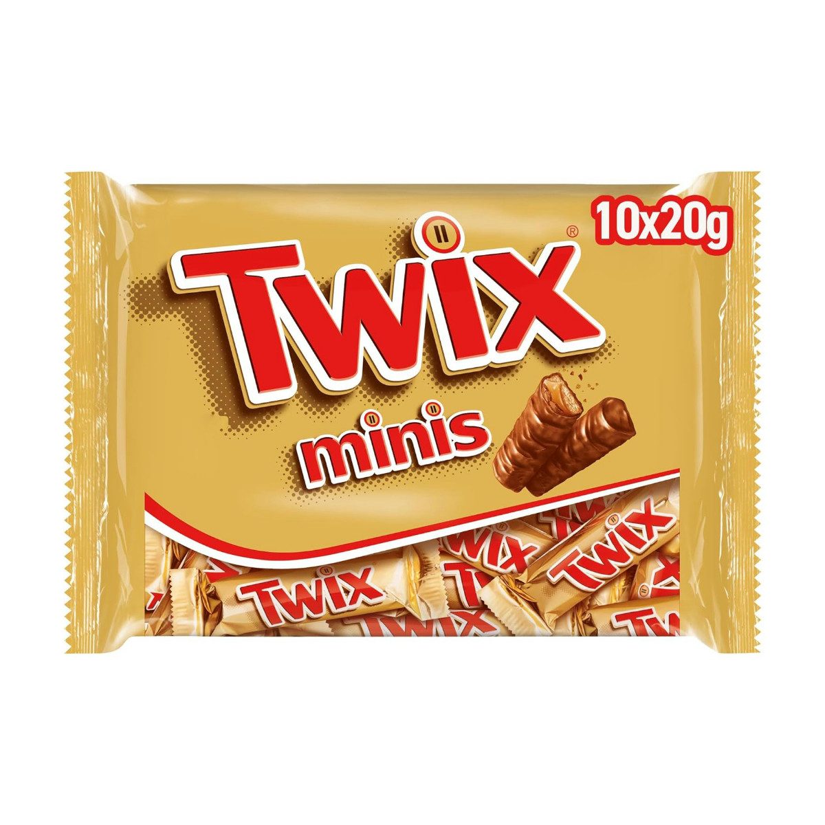 Twix Schokolade, Twix Minis zartschmelzendes Karamell auf knusprigem Keks 275g
