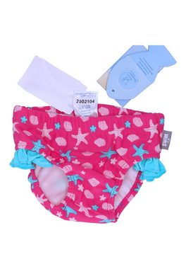 Sterntaler® Badehose Badehose Seesterne (1-St) Baby Badehose - Badeshorts mit Windeleinsatz bis Größe 86/92 - Baby Bademode in Magenta mit UV-Schutz 50+, Rüschen und Allover-Print - Kinder Badehosen