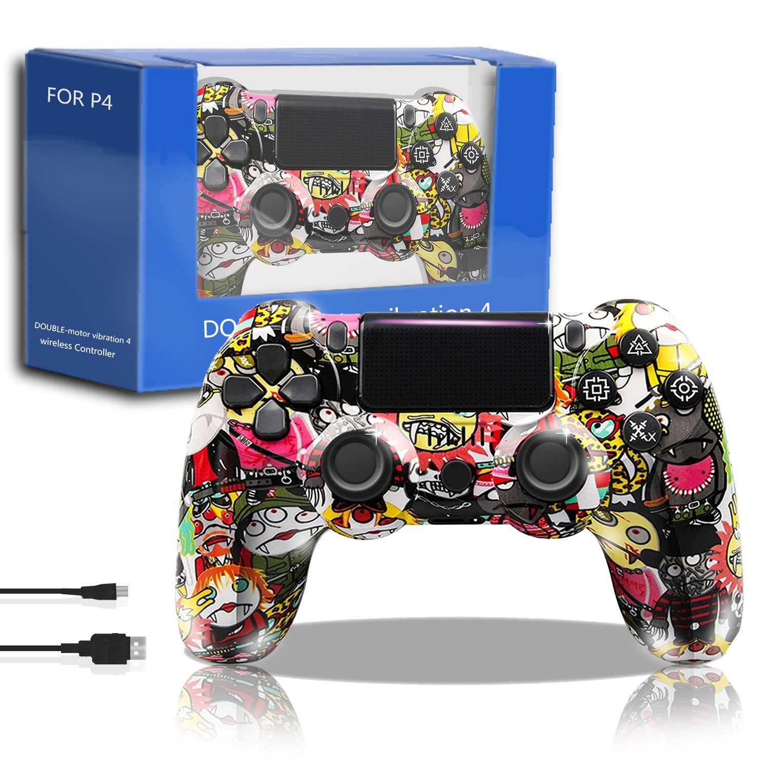 Gamepad, Tadow PlayStation für Wireless, 4-Controller Game Bluetooth, PS4 Controller,