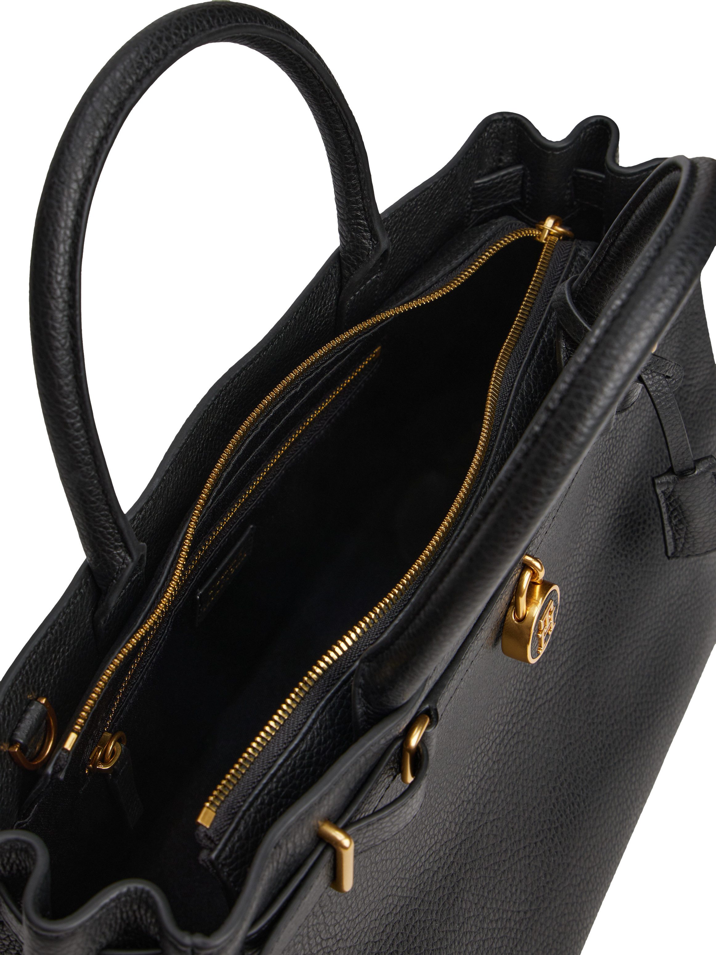 Tommy Hilfiger Tragetasche AMERICAN ICON TOTE LEATHER, Damen Handtasche, Schultertasche mit TH-Schloß-Schmuckelement
