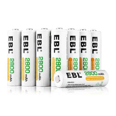 EBL AA Akku 2800mAh - NI-MH wiederaufladbare Batterien 1.2v Akku (1,2 V)