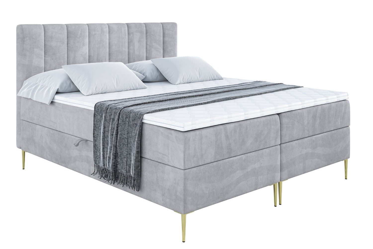 ALTDECOR Boxbett OTTA-F (Multipocket-Matratze H4, H3 Matratze Bonellfederung, Topper, Kopfteil)