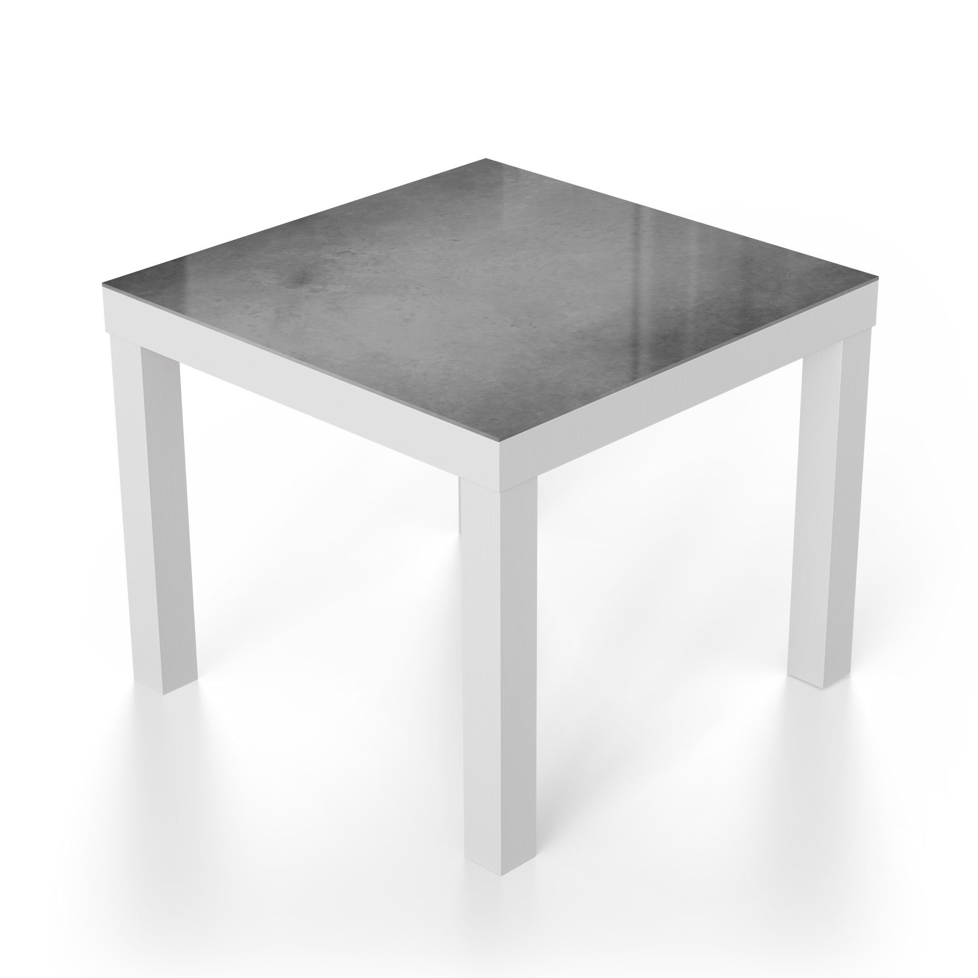 Schultafel', Glas modern Beistelltisch DEQORI Weiß Glastisch Couchtisch 'Leere