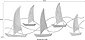 Schneider Wanddekoobjekt »Segelboote«, Wanddeko, aus Holz, maritim, Bild 3