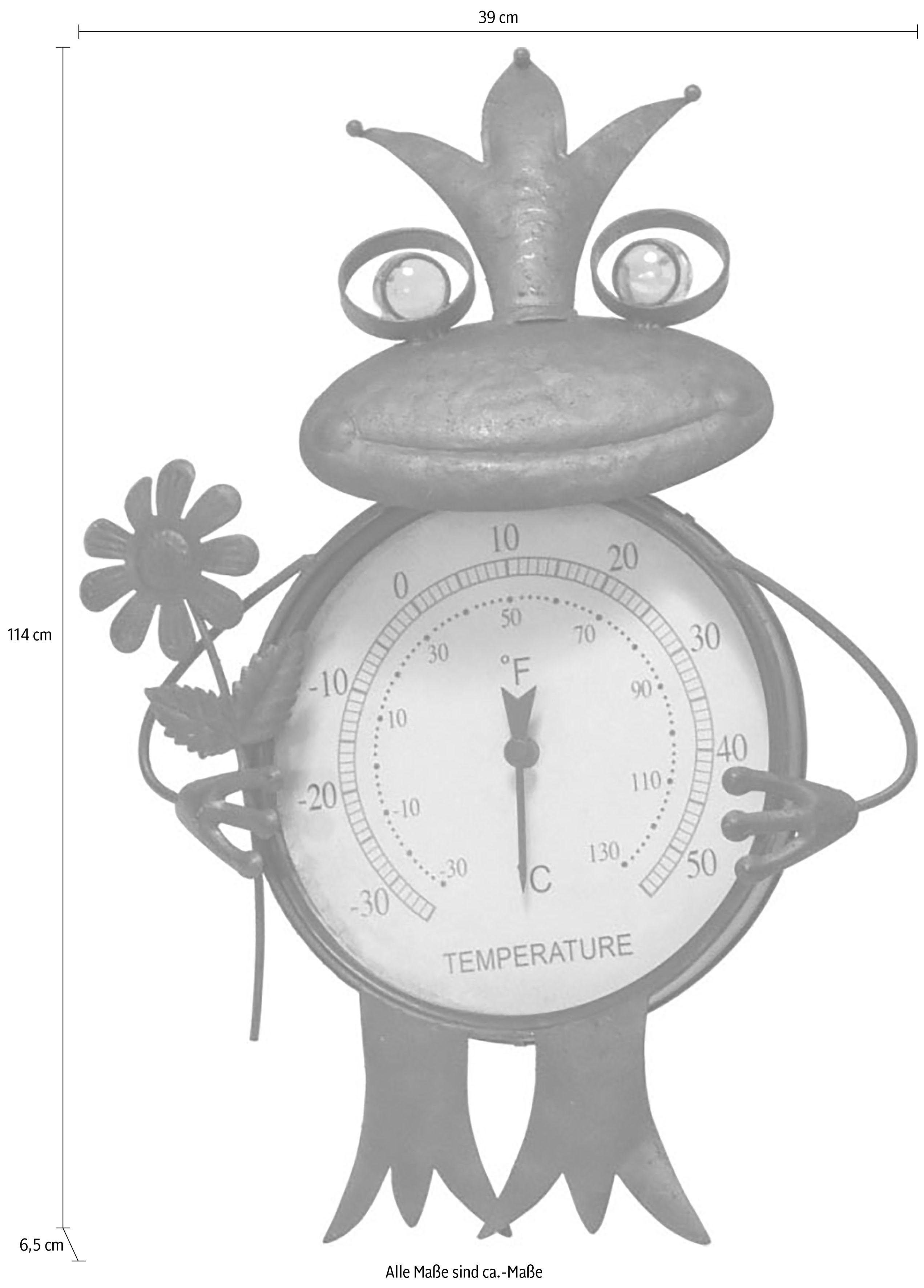 Schneider Gartenfigur »Frosch«, (1 St), Thermometer, Rost-Otto