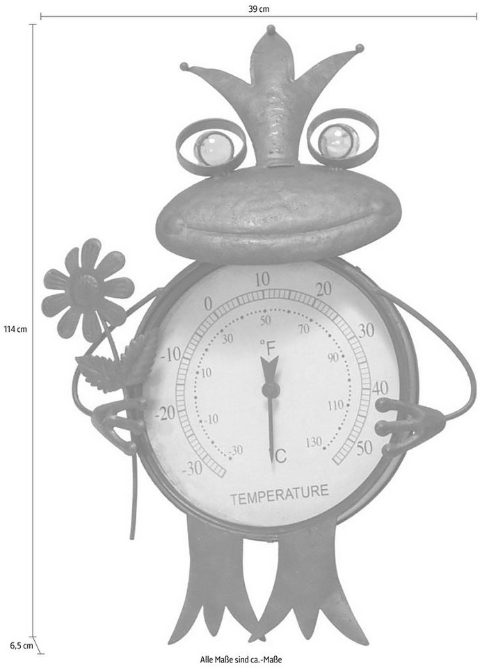Schneider Gartenfigur »Frosch«, (1 St), Thermometer, Rost-kaufen