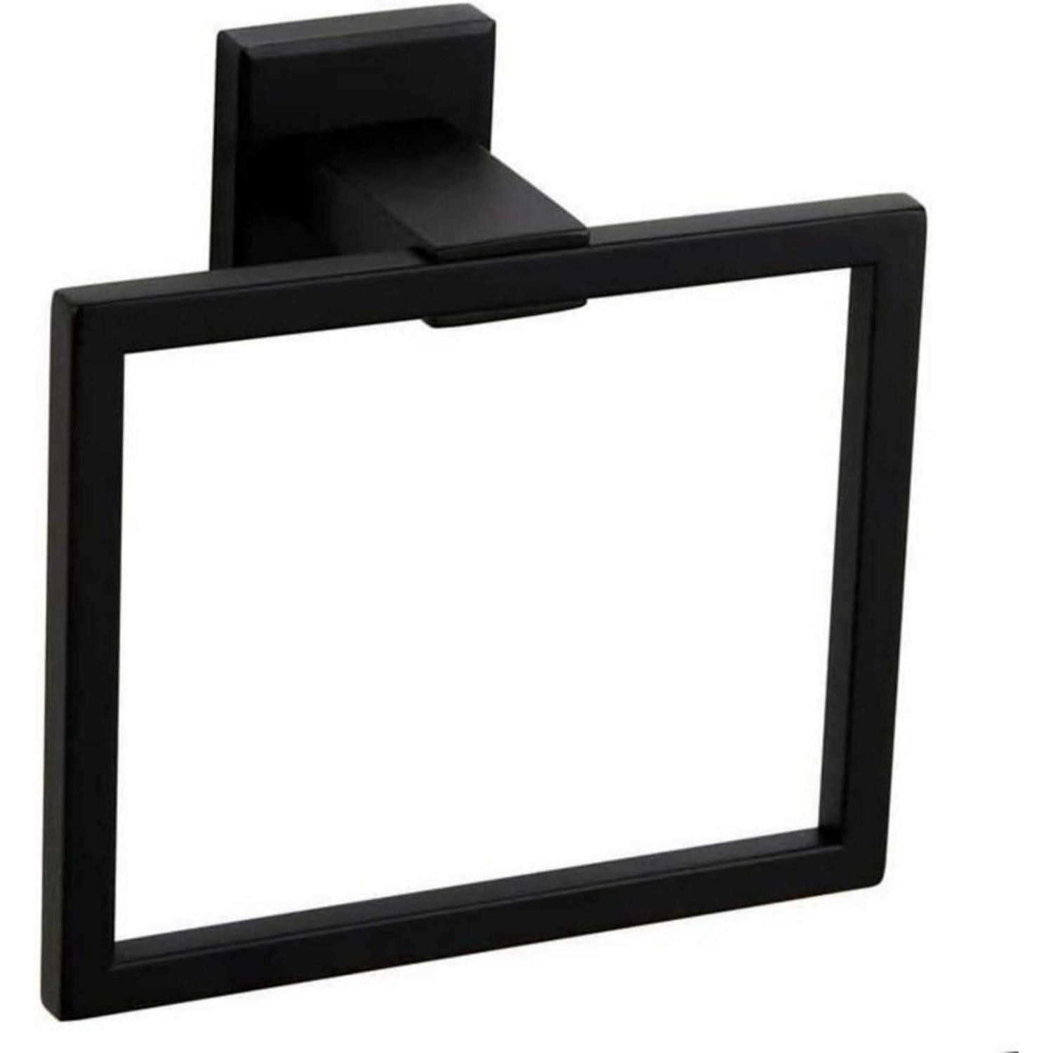 LuxusKollektion Handtuchring Handtuchring Edelstahl quadratisch schwarz