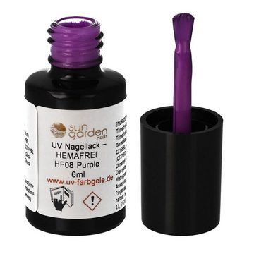 Sun Garden Nails Nagellack HF08 Purple - UV Nagellack 6ml – HEMAFREI