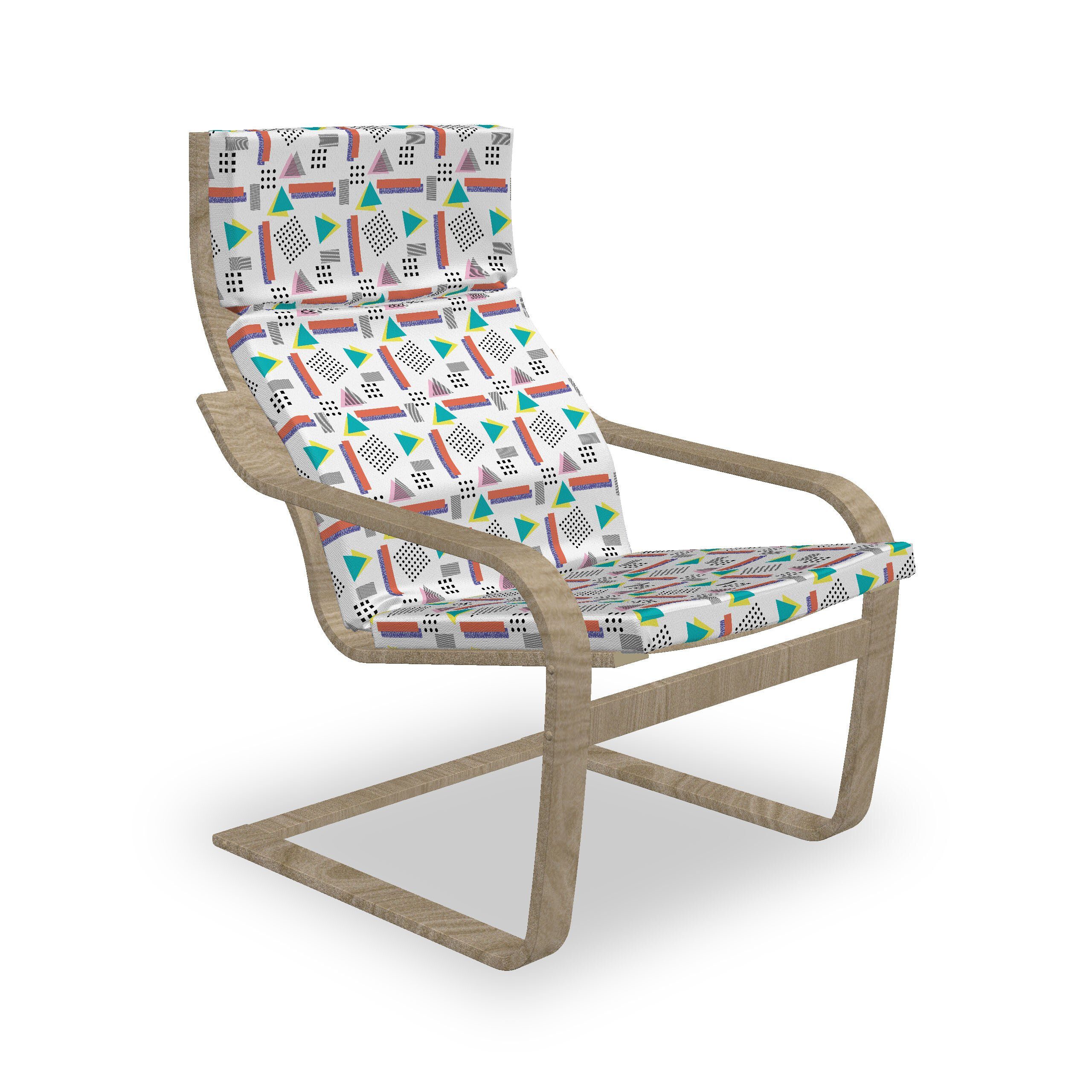 Altes Reißverschluss, Stuhlkissen Hakenschlaufe und Jahrgang Stuhlkissen Sitzkissen mit Abakuhaus Retro-Art-Muster mit