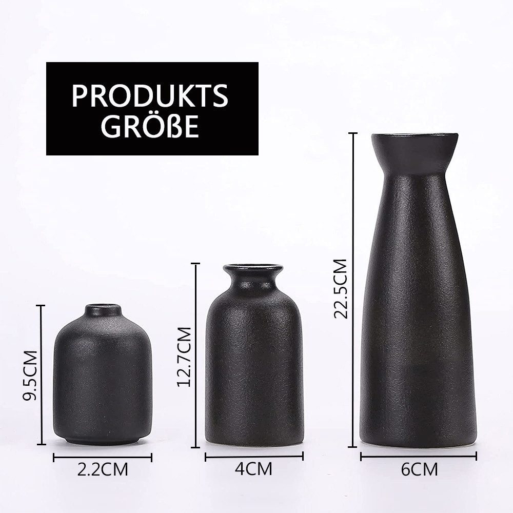 TUWENA Dekovase 3er-Set Keramik Vasen, Blumenvasen Moderne Deko Aesthetic N günstig online kaufen