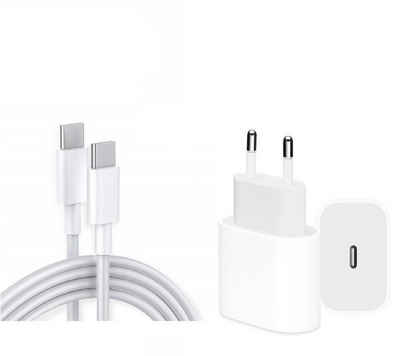 Ventarent Schnellladegerät USB C passt für iPhone 15 / Pro / Max / Plus & iPad USB-Ladegerät (2,22 mA, Set, 2-tlg., 1 x Adapter 20 Watt + 1x Ladekabel USB-C auf USB-C 1 Meter, Fast Charging)