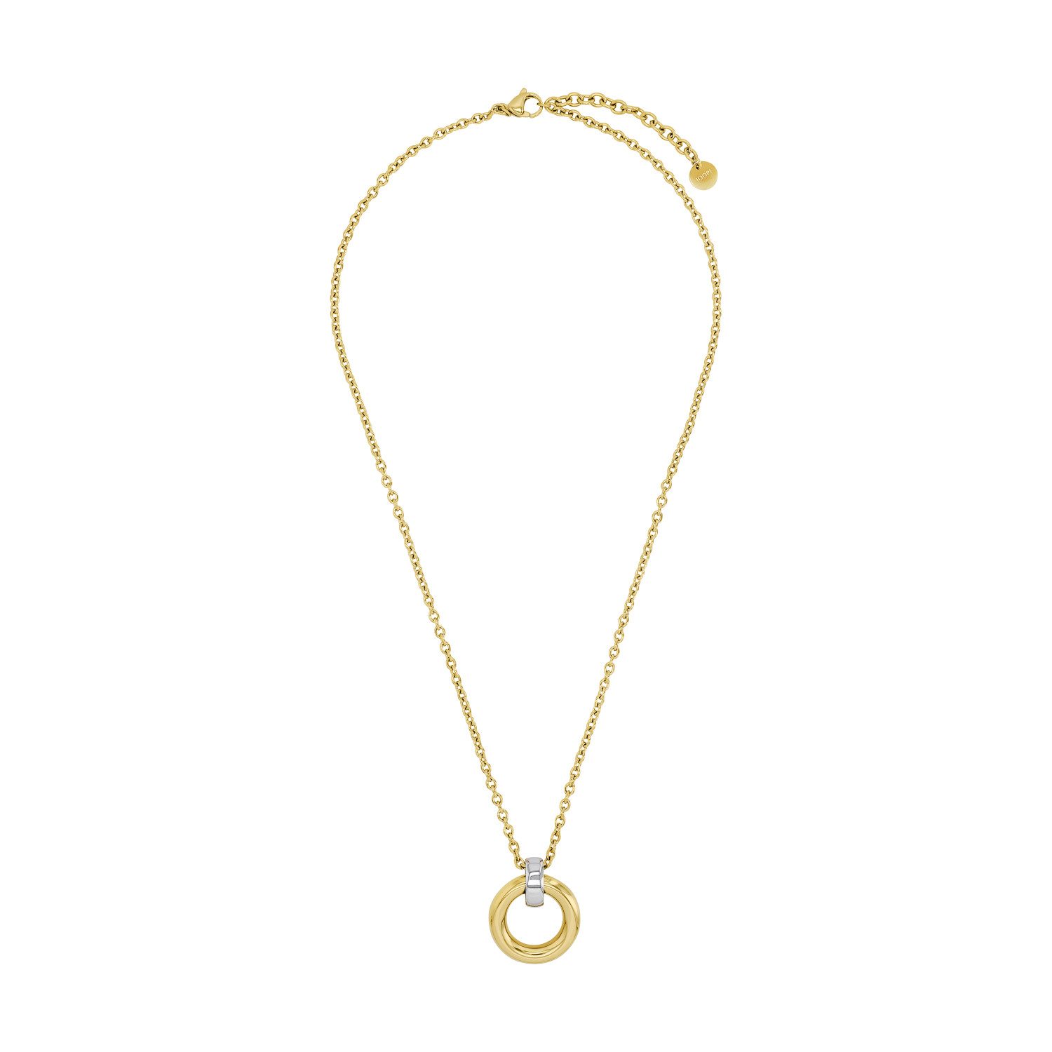 JOOP! Kette mit Anhänger Kreis, mit Zirkonia (synth)