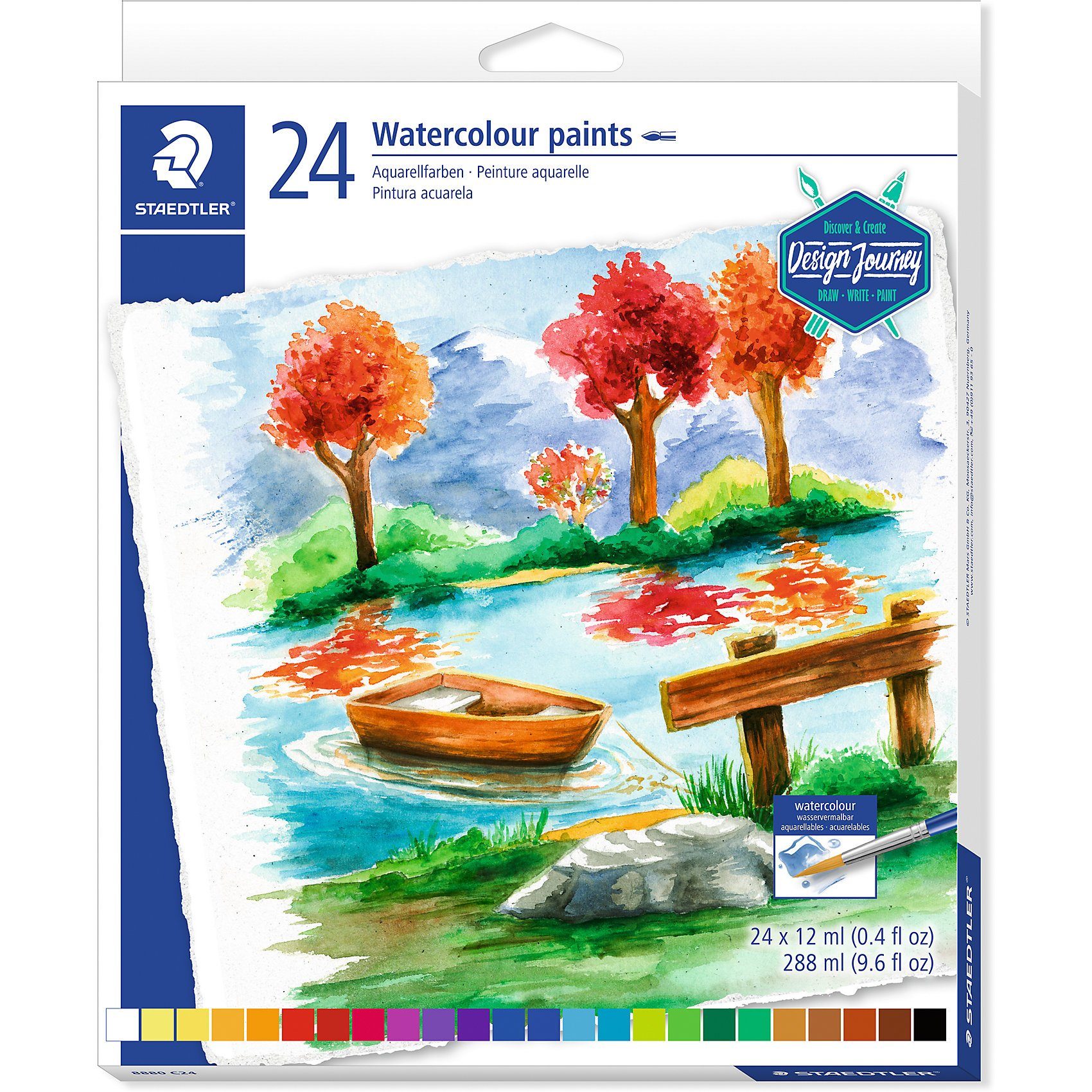 STAEDTLER Aquarellfarben, 24 Farben, Altersempfehlung: ab 10 Jahren