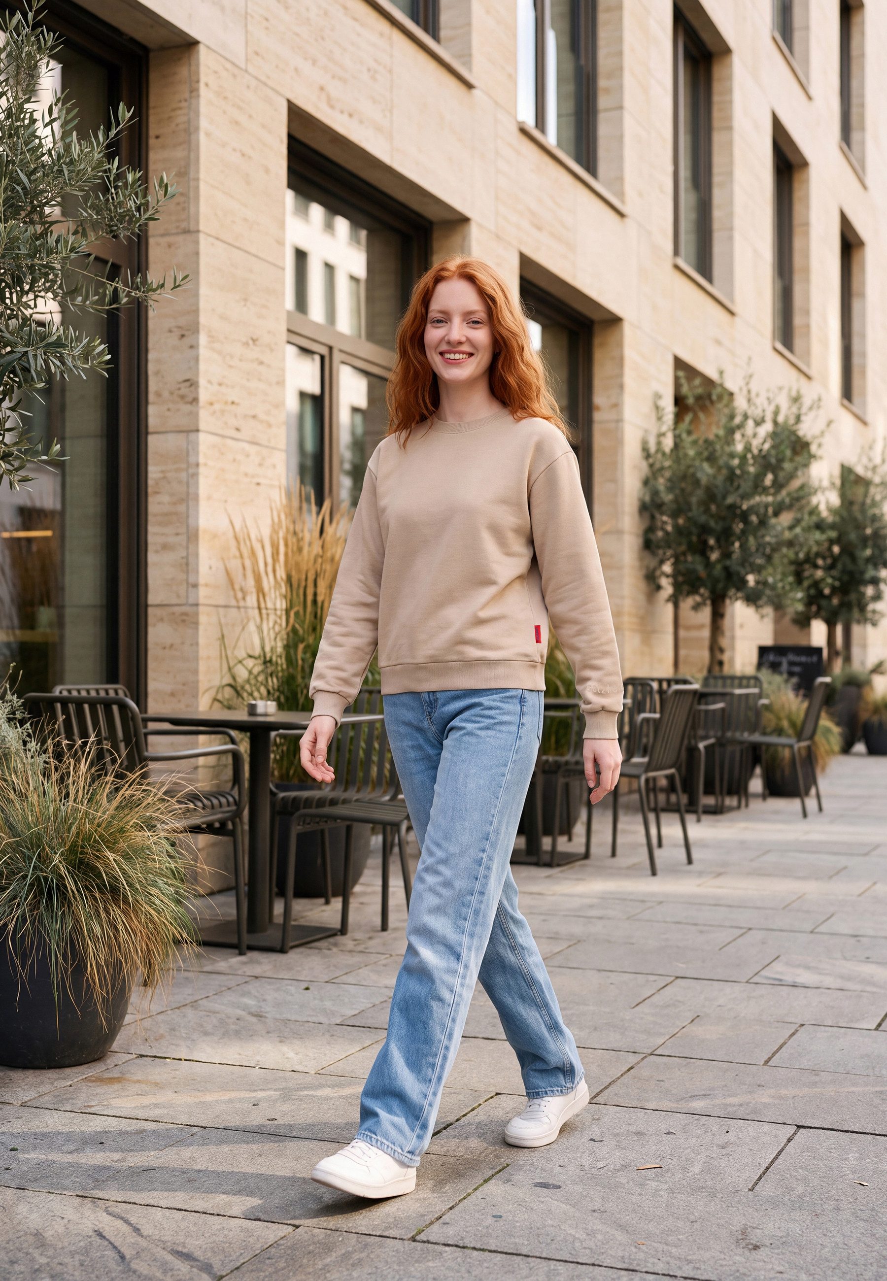 salzhaut Sweatshirt DINGN Damen Relaxed-Fit salzhaut Pullover – bequemer Fit und nordisch klares Design