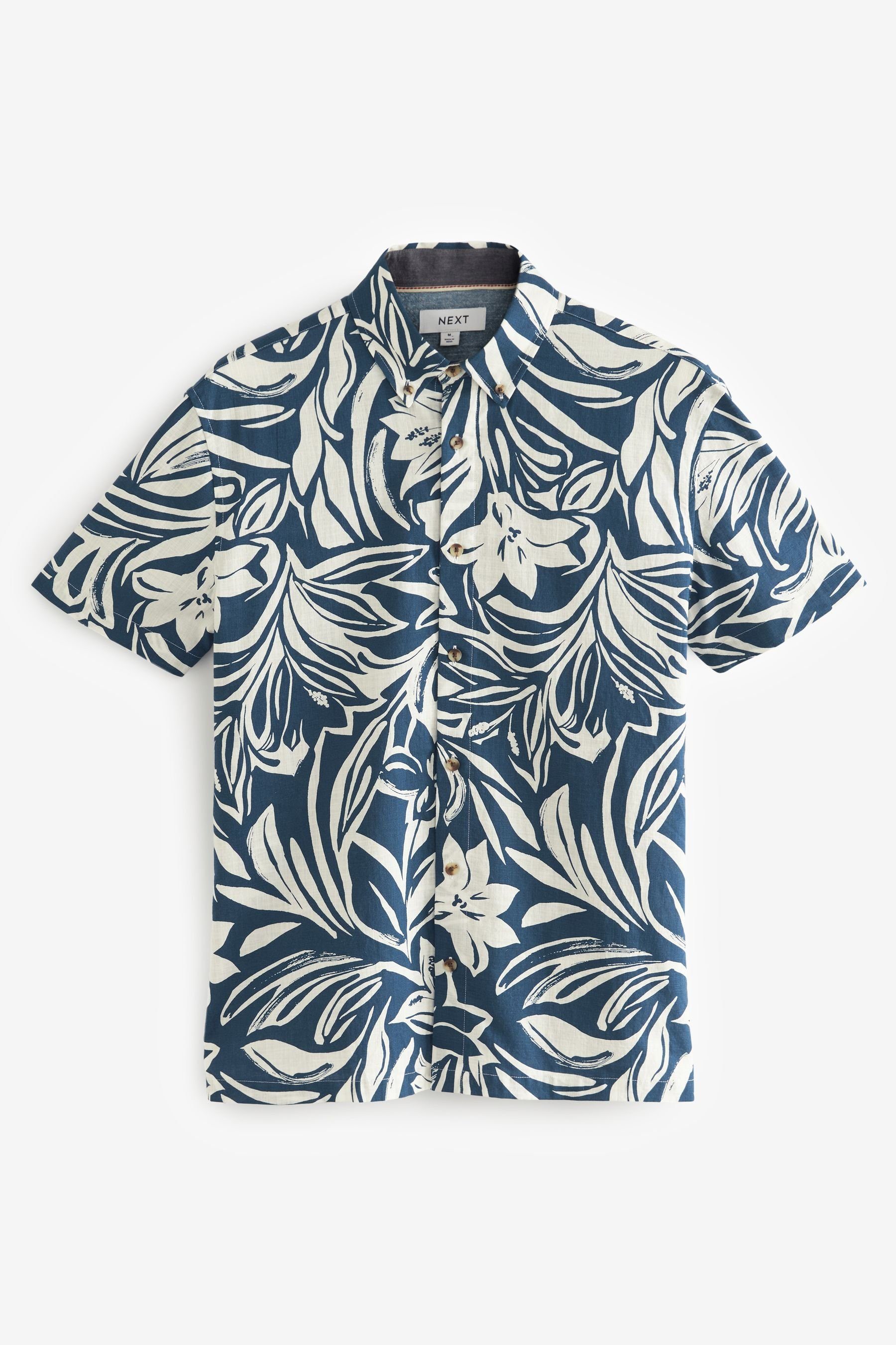 Next Kurzarmhemd Kurzärmeliges Hemd mit Blumenmuster günstig online kaufen